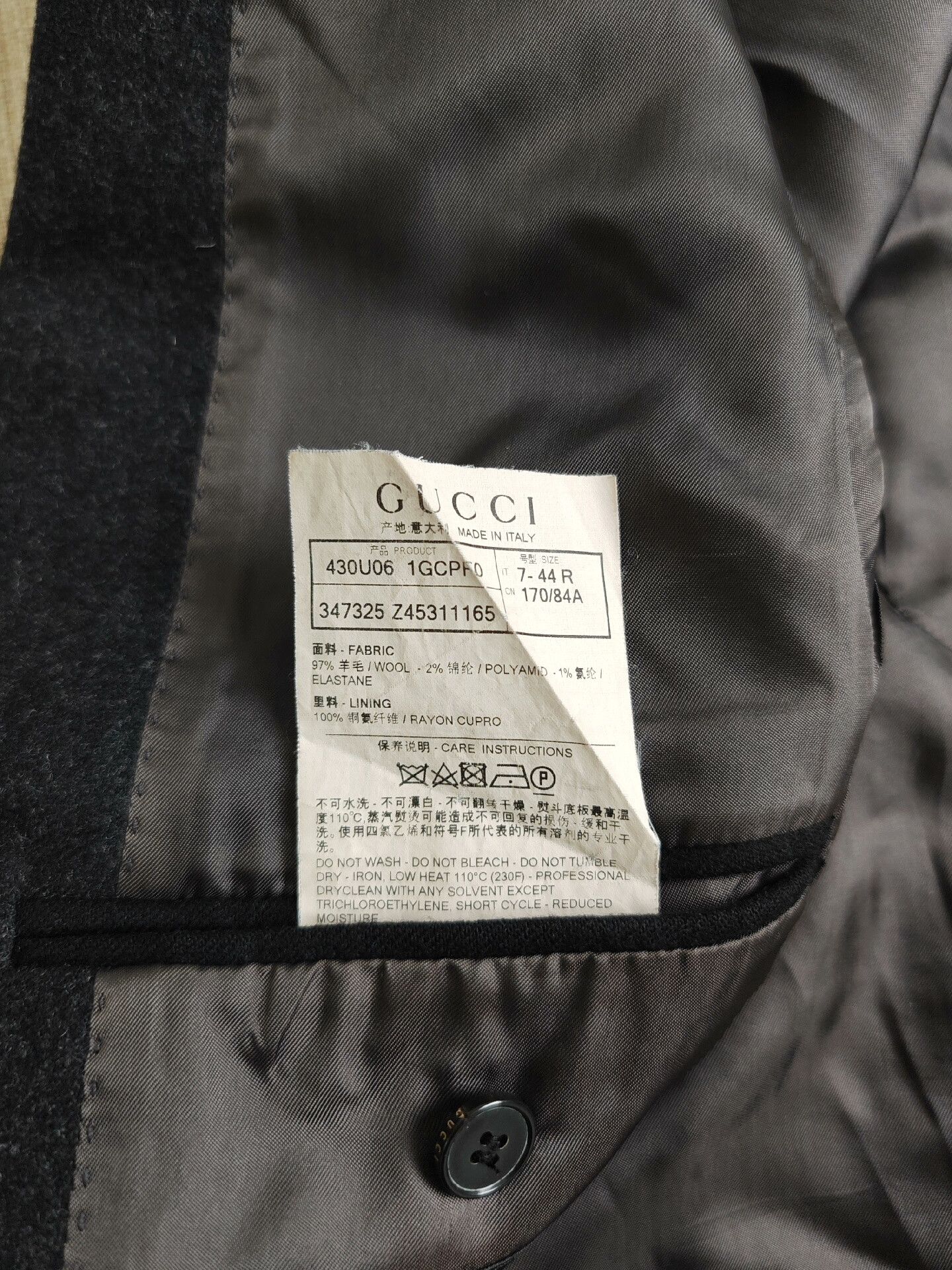 Gucci Gucci Men's Casual Wool Blazer Size US S / EU 44-46 / 1 - 6 Thumbnail