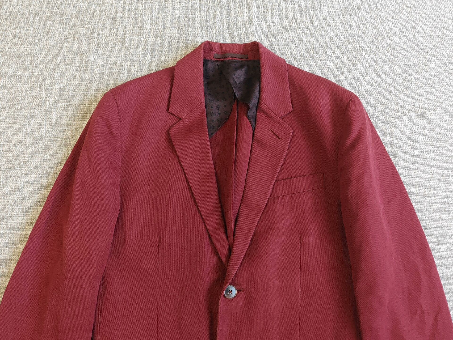 Gucci Gucci Men's Burgundy Suit Jacket Size US S / EU 44-46 / 1 - 2 Thumbnail