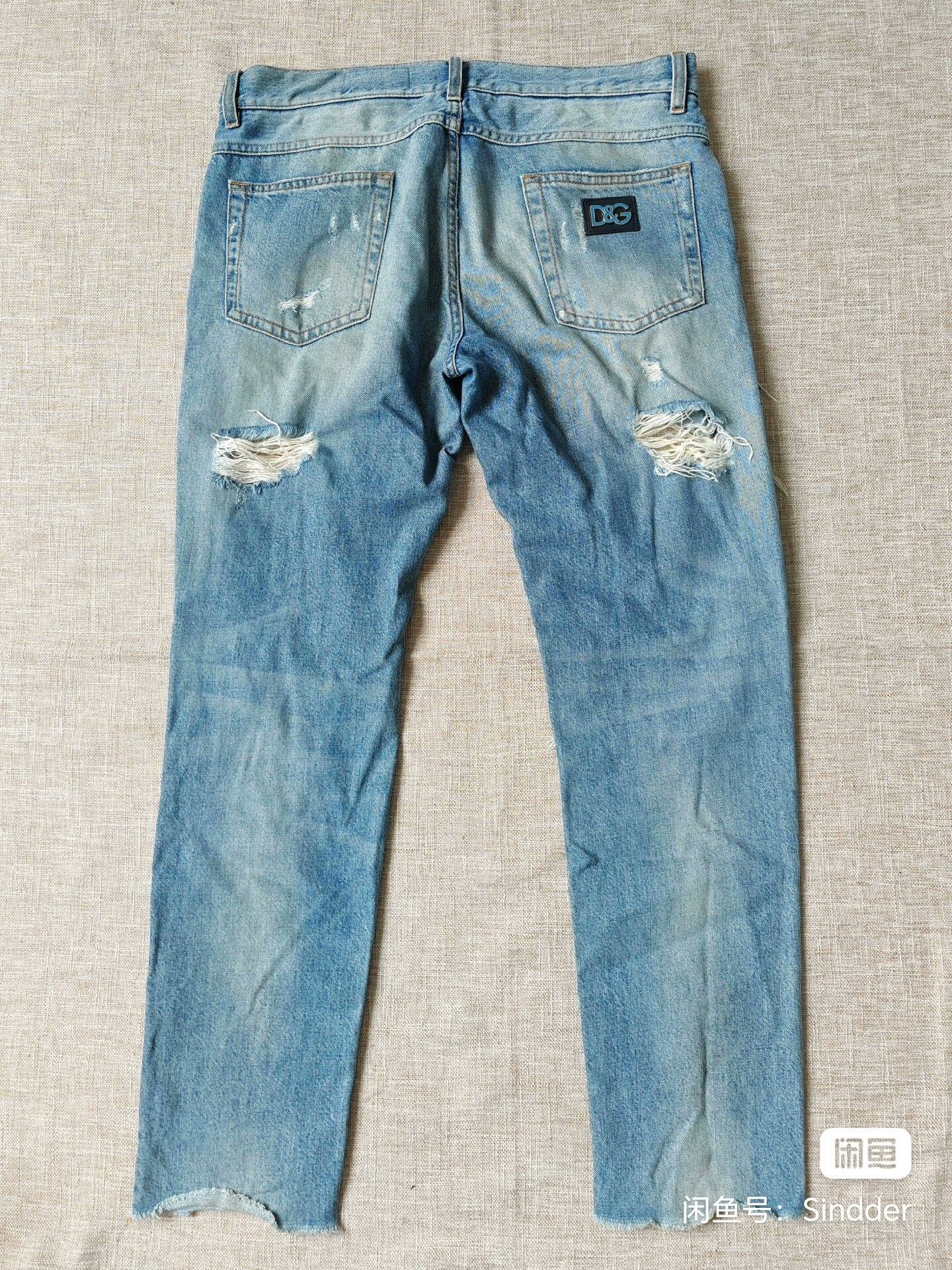Dolce & Gabbana Dolce&Gabbana Men's Large Hole Jeans Size US 32 / EU 48 - 6 Thumbnail