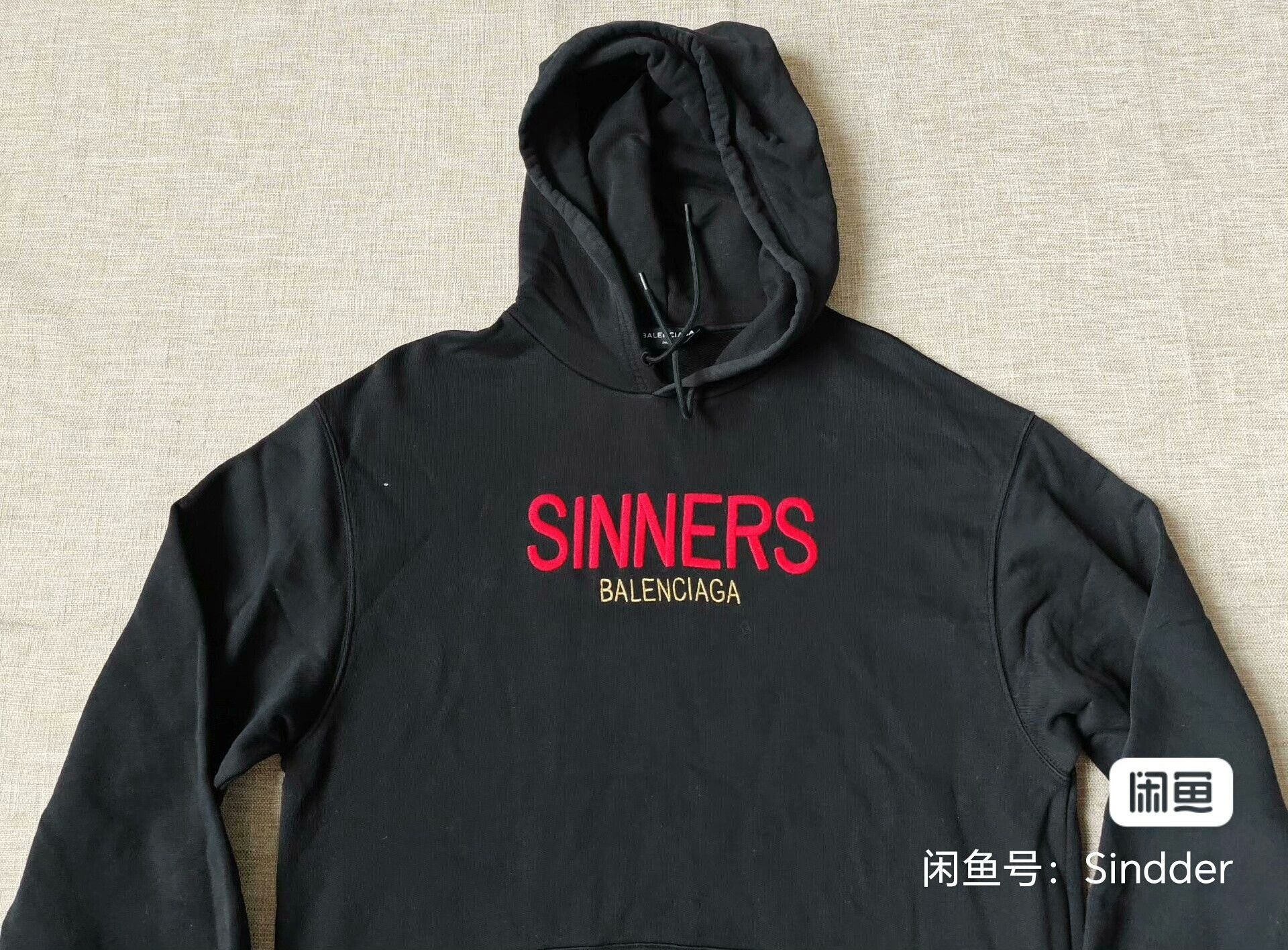 Balenciaga Balenciaga Sinners Logo Embroidered Hoodie Size US XS / EU 42 / 0 - 2 Thumbnail