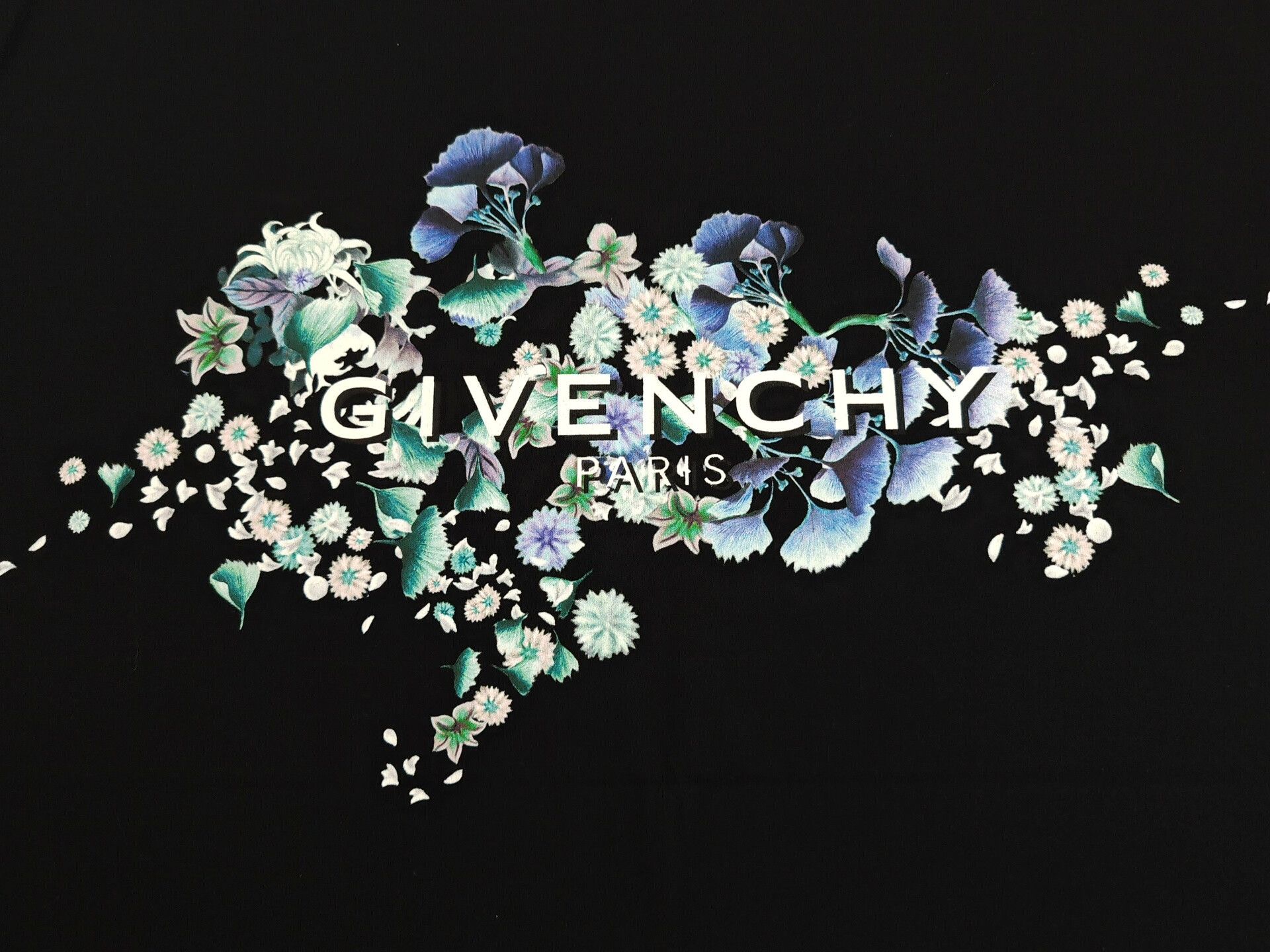 Givenchy Givenchy Men's Flower Letter Print T-Shirt Size US L / EU 52-54 / 3 - 6 Thumbnail