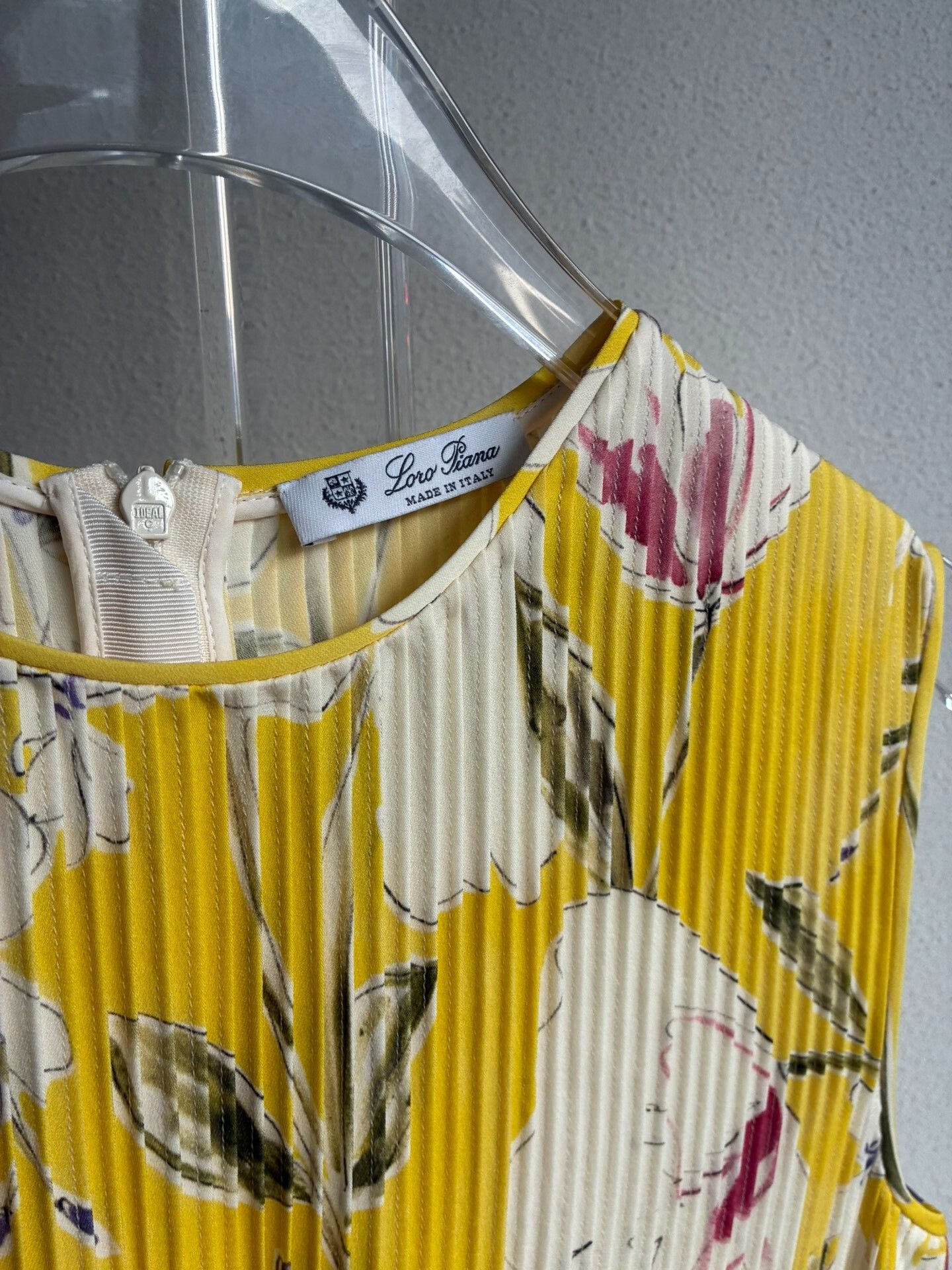 Loro Piana Loro Piana Yellow Floral Dress Size S / US 4 / IT 40 - 3 Thumbnail