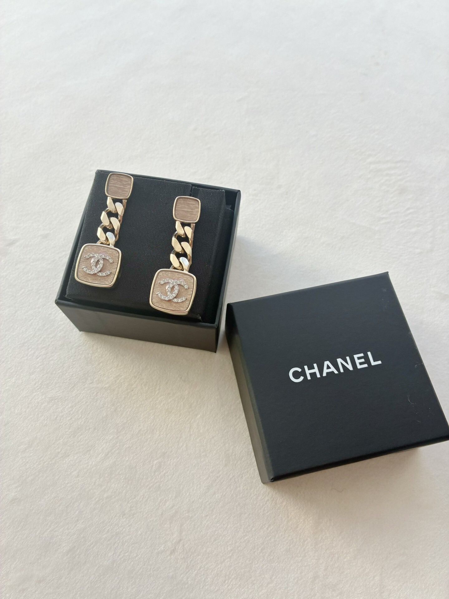 Chanel Chanel Chain Square Logo Earrings Size ONE SIZE - 2 Thumbnail