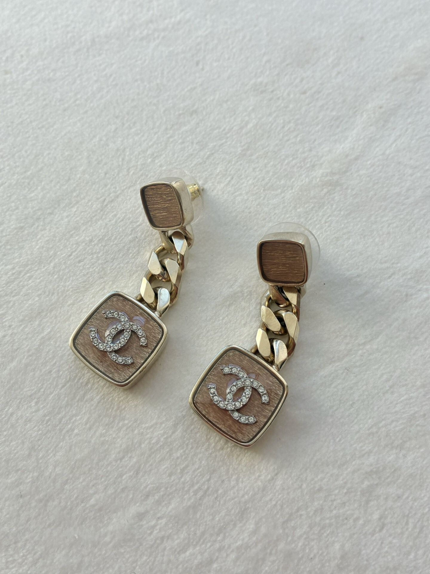 Chanel Chanel Chain Square Logo Earrings Size ONE SIZE - 3 Thumbnail