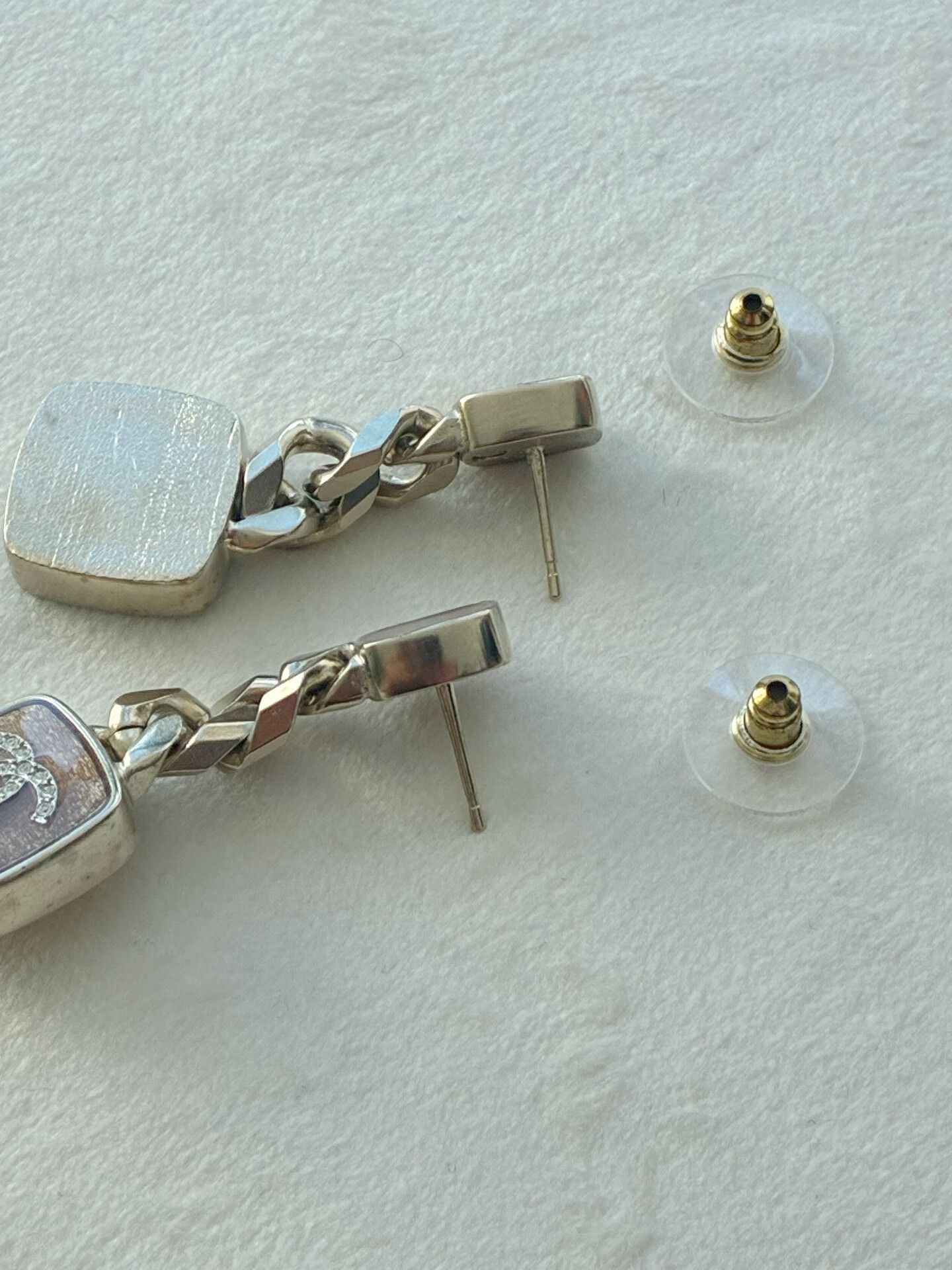 Chanel Chanel Chain Square Logo Earrings Size ONE SIZE - 5 Thumbnail