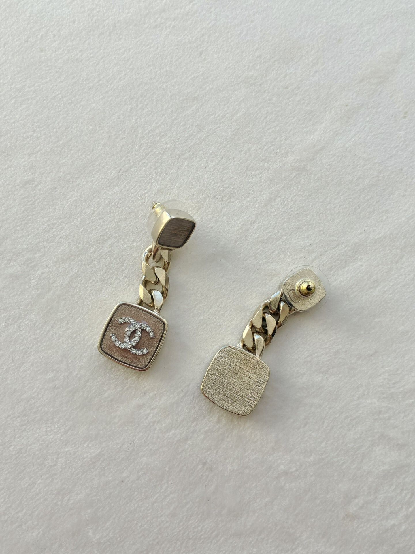 Chanel Chanel Chain Square Logo Earrings Size ONE SIZE - 4 Thumbnail