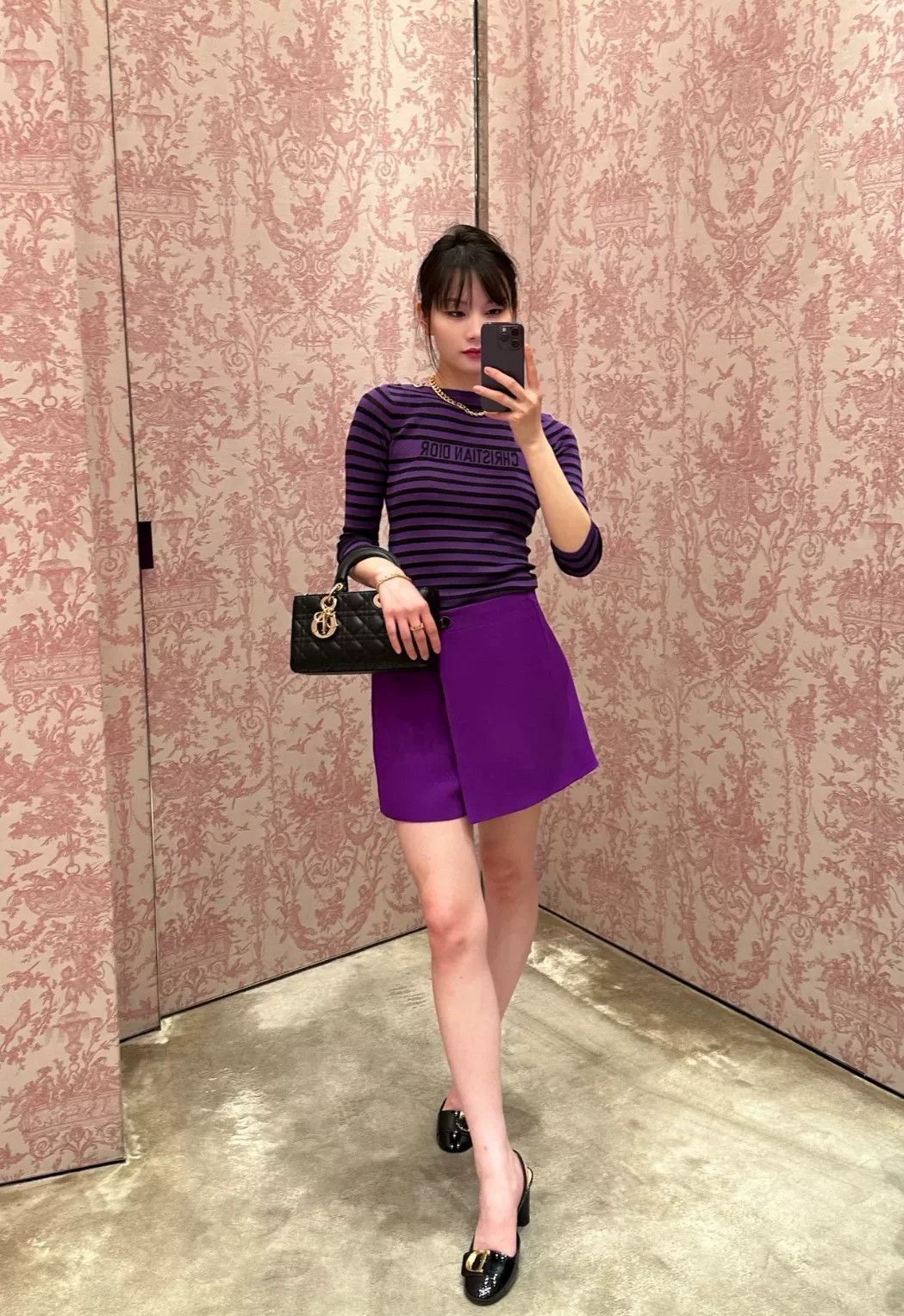 Dior Dior Purple Fake Two-Piece Skirted Shorts Size 36" / US 14 / IT 50 - 6 Thumbnail