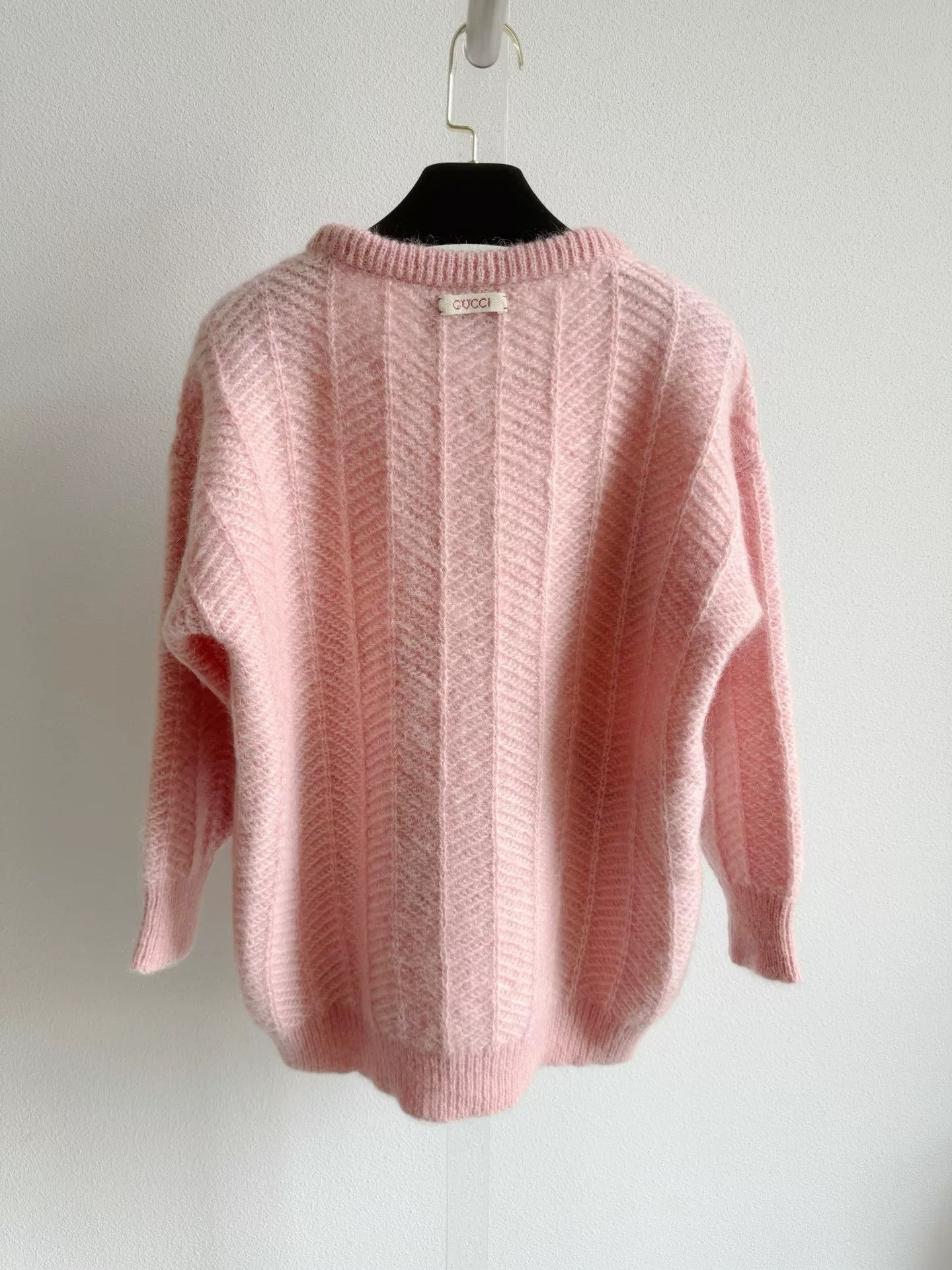 Gucci Gucci Pink Deer Embroidery Fringe Sweater XS Size XS / US 0-2 / IT 36-38 - 3 Thumbnail