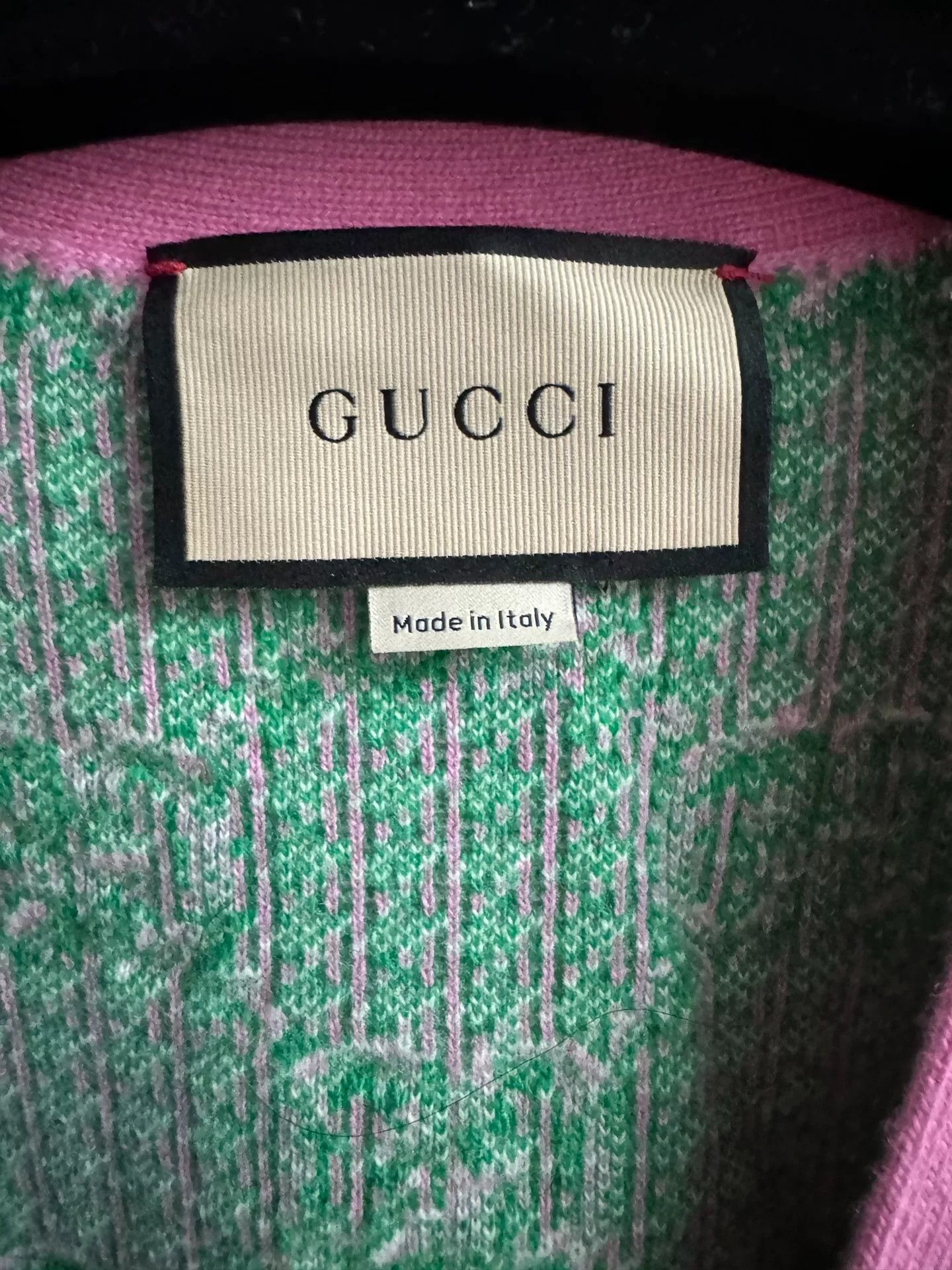 Gucci Gucci Pink Green Logo Cardigan Size XS / US 0-2 / IT 36-38 - 8 Thumbnail