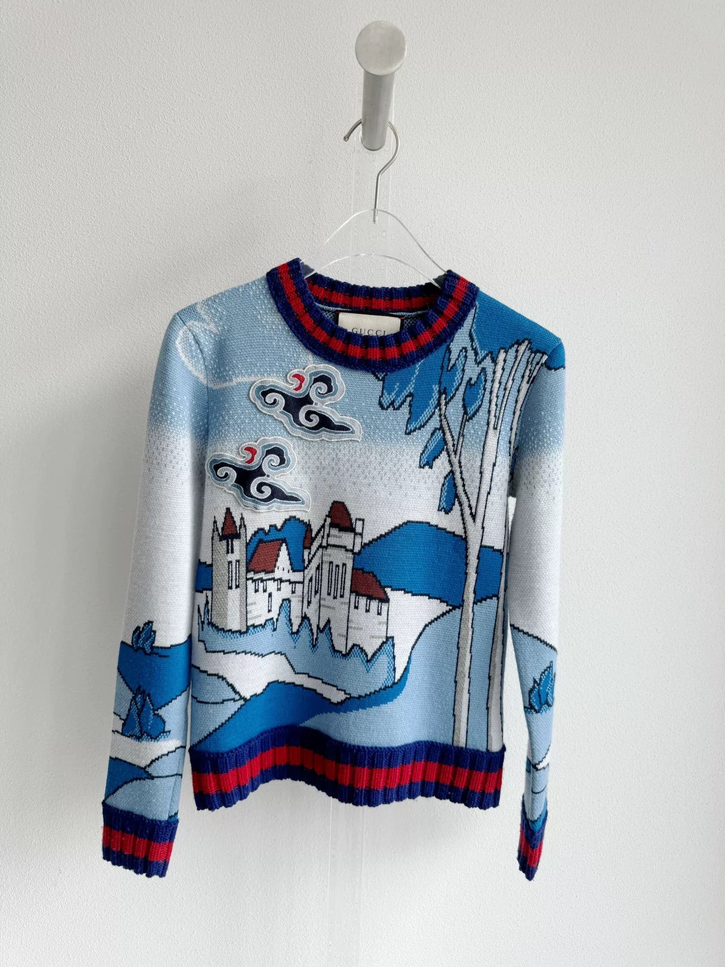 Gucci Gucci Landscape Castle Cloud Knit Sweater Size XXS / US 00 / IT 34 - 2 Thumbnail