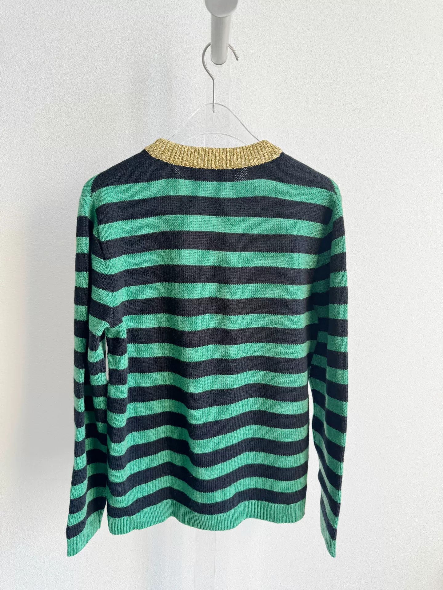 Gucci Gucci Green Cat Striped Sweater XS Size XS / US 0-2 / IT 36-38 - 2 Thumbnail