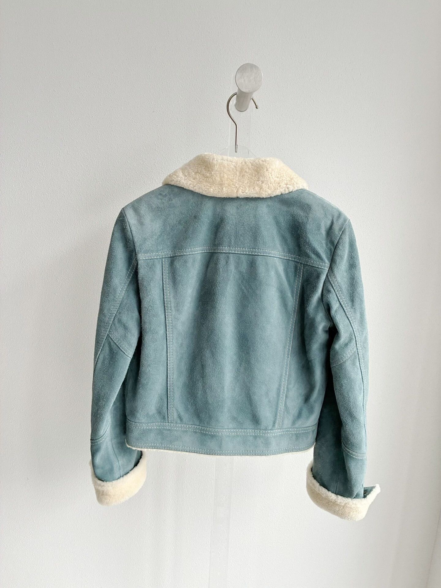 Saint Laurent Paris Saint Laurent Blue Fur Leather Jacket Size XXS / US 00 / IT 34 - 2 Thumbnail