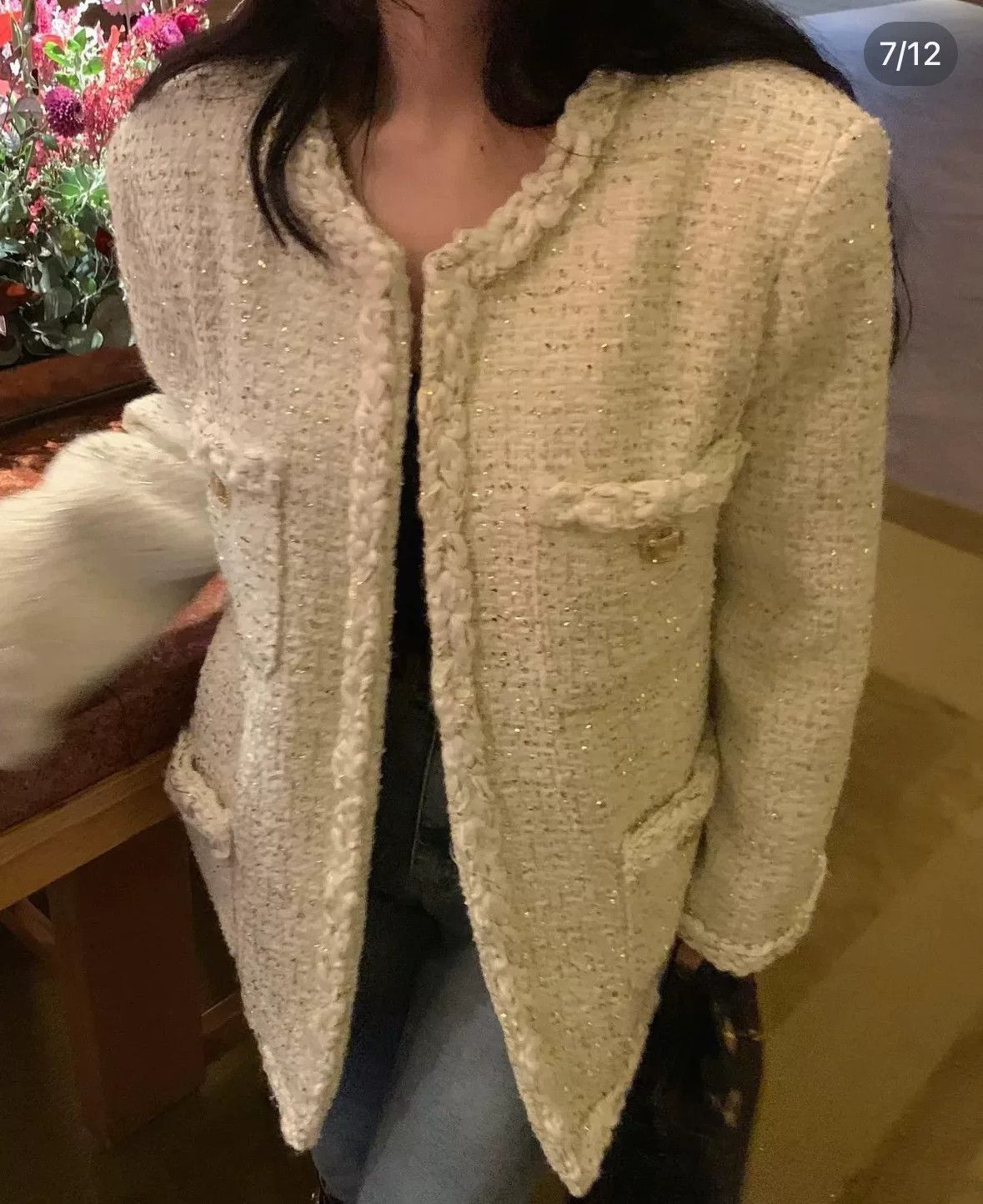 Chanel Chanel 16A Roman Gold Tweed Jacket Size XXS / US 00 / IT 34 - 3 Thumbnail