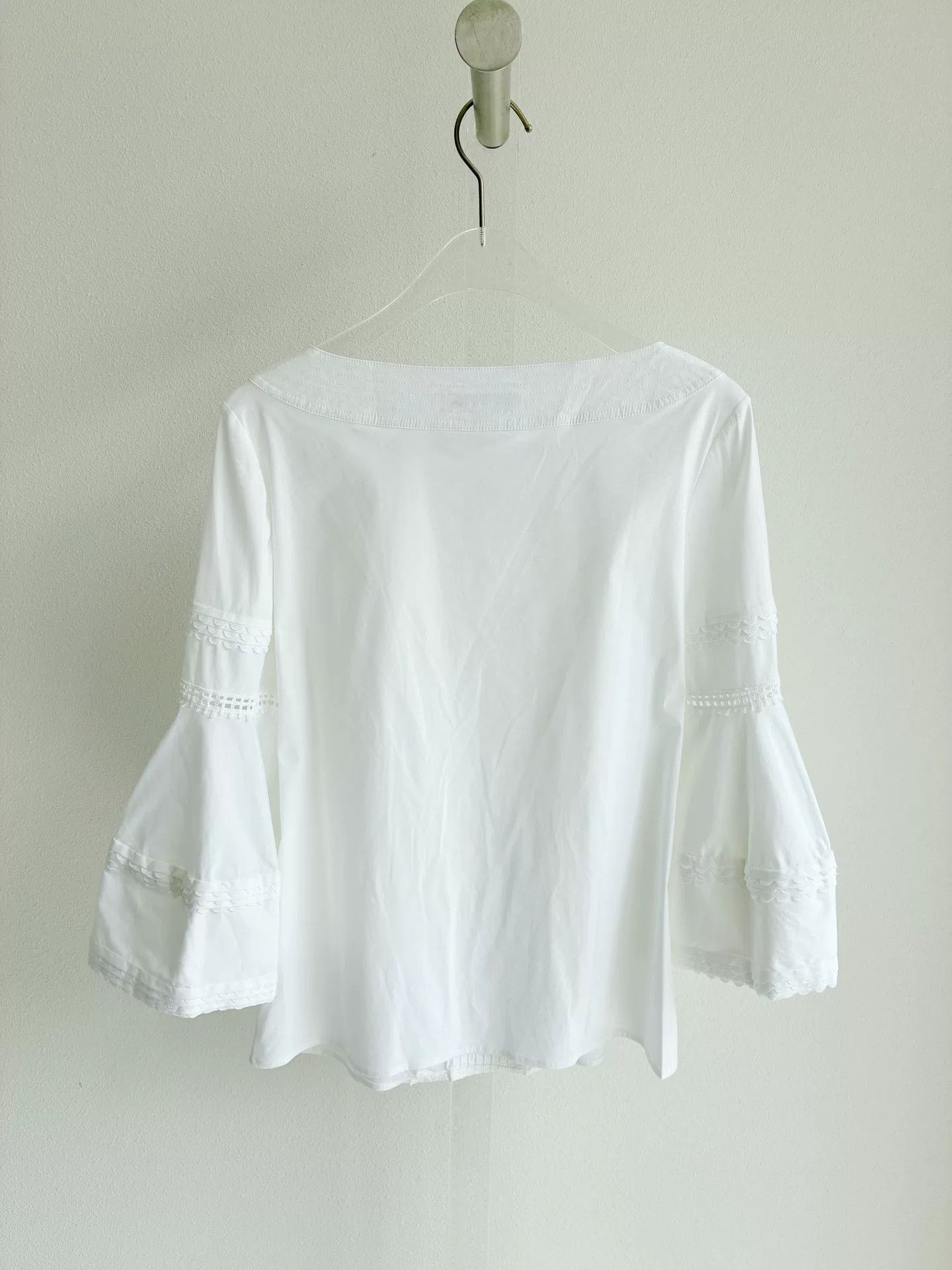 Oscar De La Renta Oscar de la Renta White Lace Blouse Size XS / US 0-2 / IT 36-38 - 2 Thumbnail