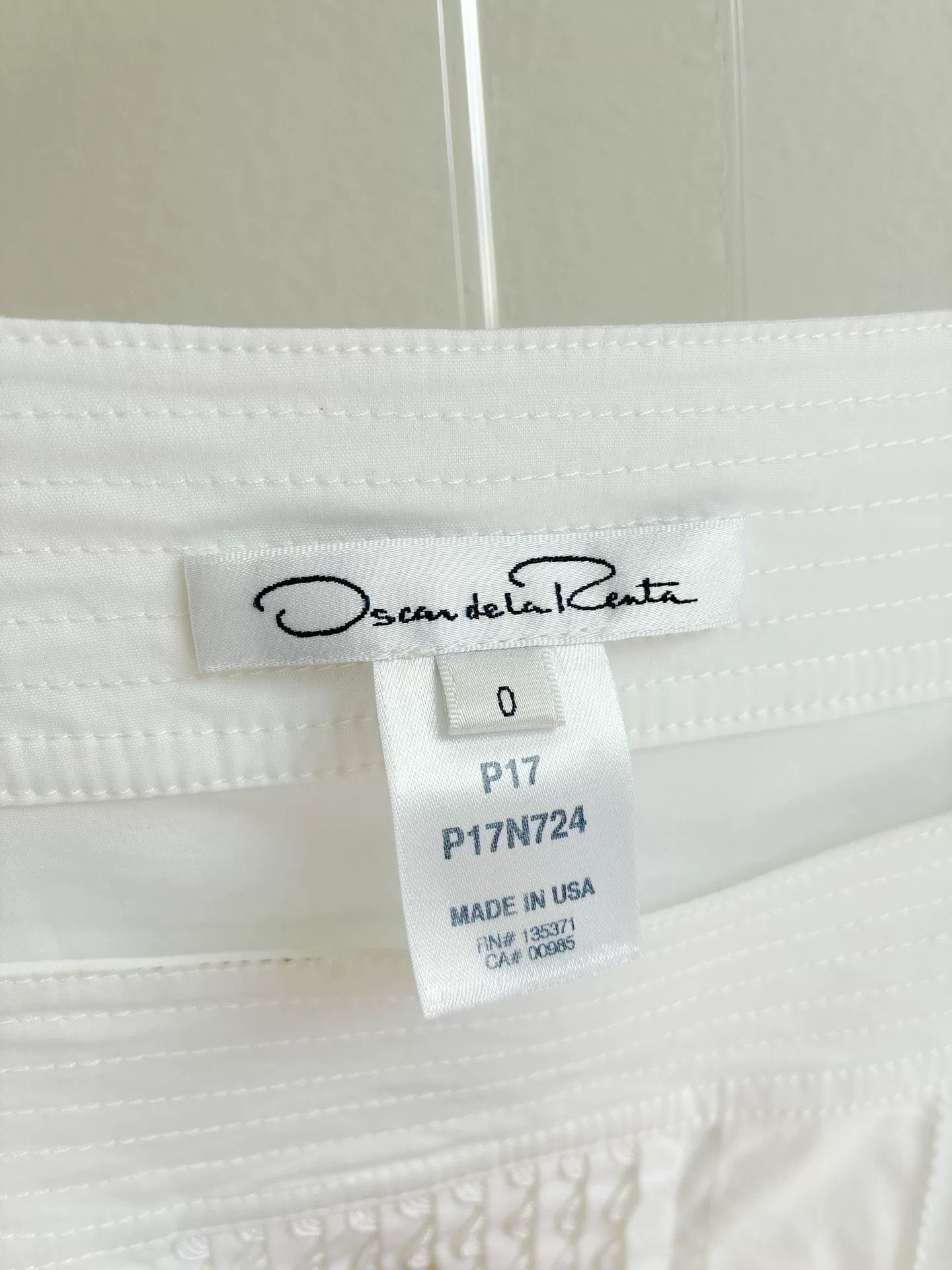 Oscar De La Renta Oscar de la Renta White Lace Blouse Size XS / US 0-2 / IT 36-38 - 5 Thumbnail