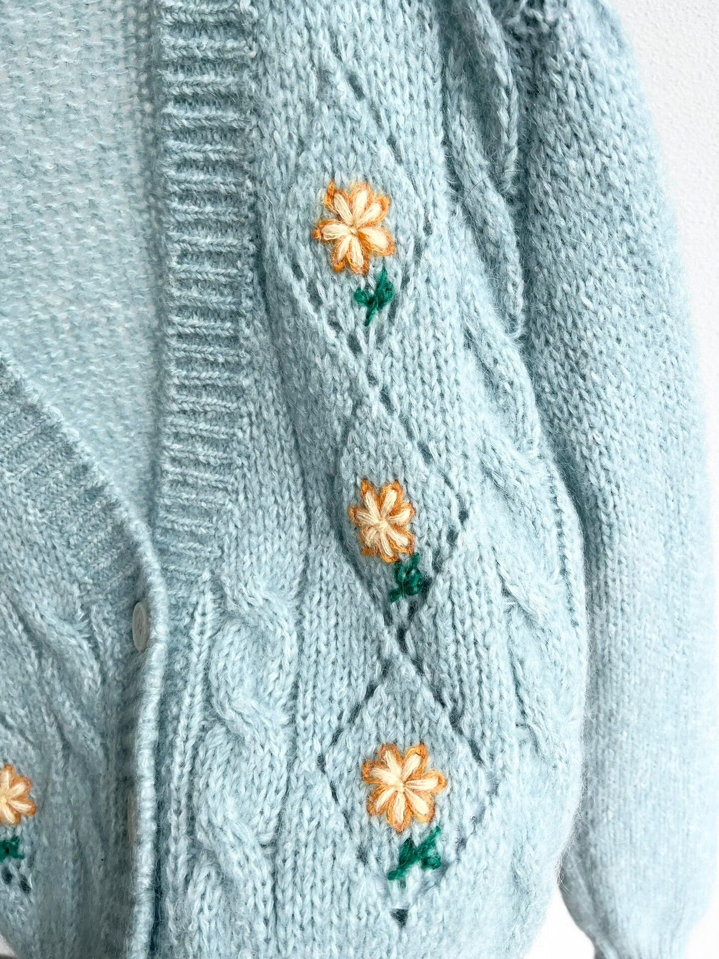 Alessandra Rich Alessandra Rich Blue Embroidered Cardigan Size XS / US 0-2 / IT 36-38 - 5 Thumbnail