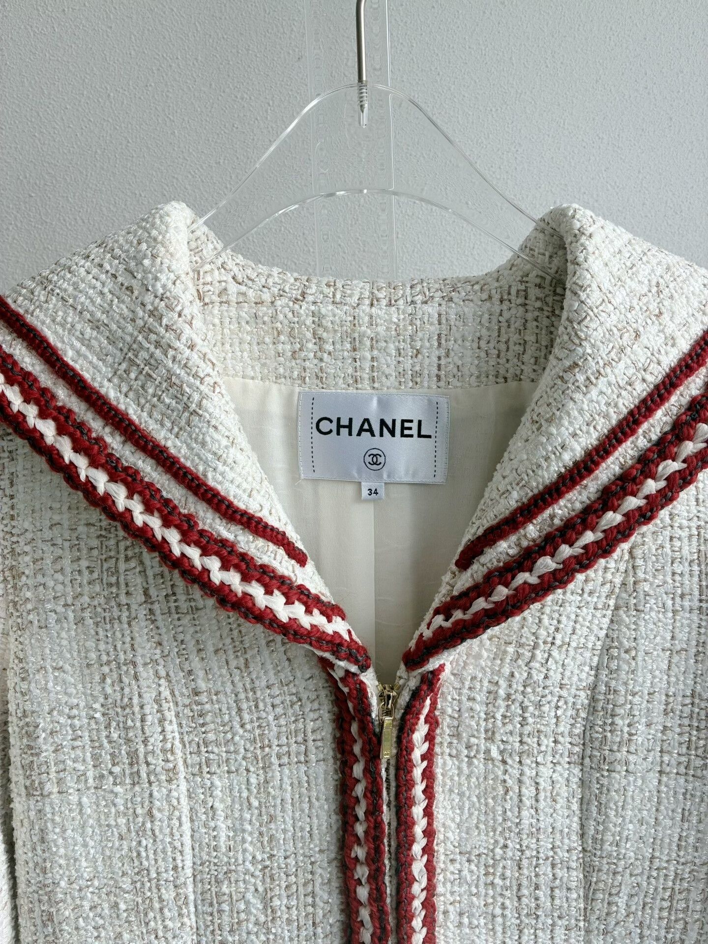 Chanel Chanel Cruise Navy Collar Red Trim Jacket Size XXS / US 00 / IT 34 - 4 Thumbnail