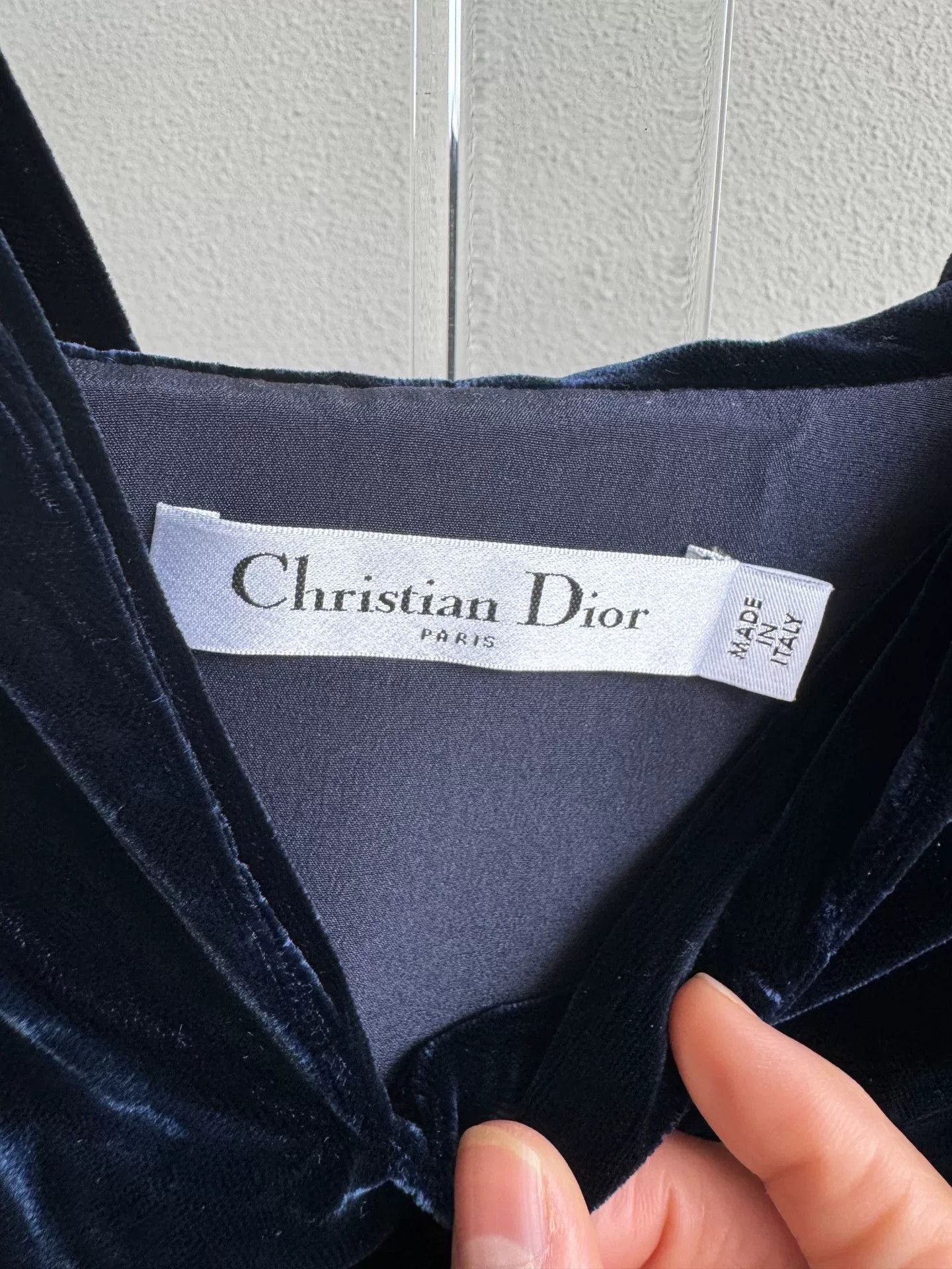Dior Dior Dark Blue Velvet Hooded Coat Size XXS / US 00 / IT 34 - 4 Thumbnail