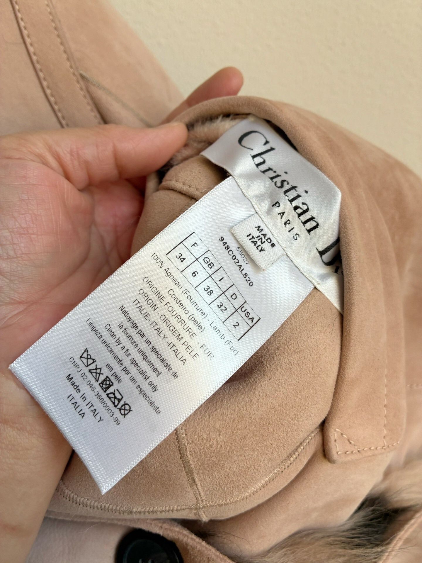 Dior Dior Shearling Double-Sided Coat Size XXS / US 00 / IT 34 - 5 Thumbnail