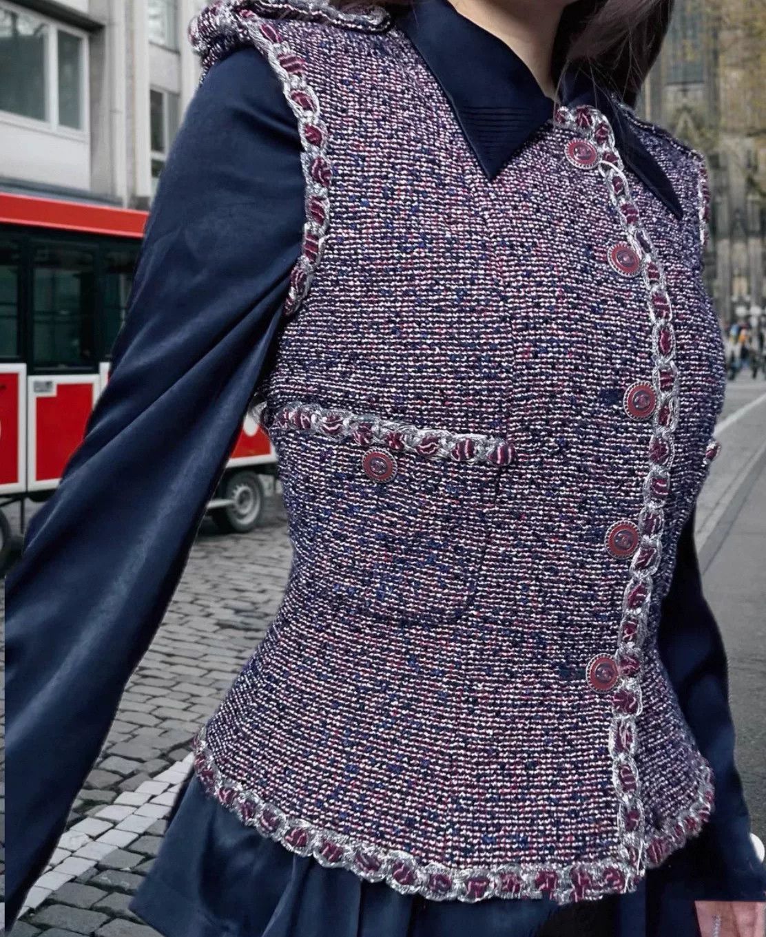 Chanel Chanel 16P Purple Tweed Vest Size XXS / US 00 / IT 34 - 6 Thumbnail