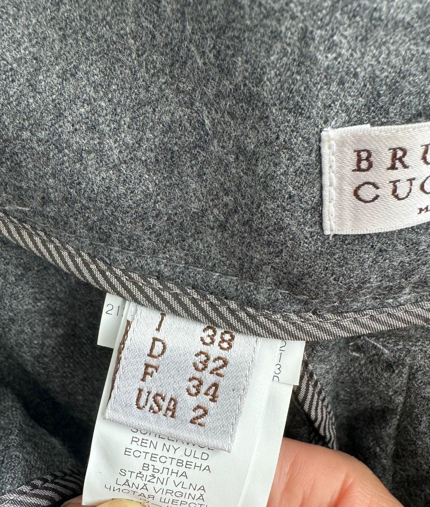 Brunello Cucinelli Brunello Cucinelli Women's Wool Trousers Size 38" / US 16 / IT 52 - 6 Thumbnail