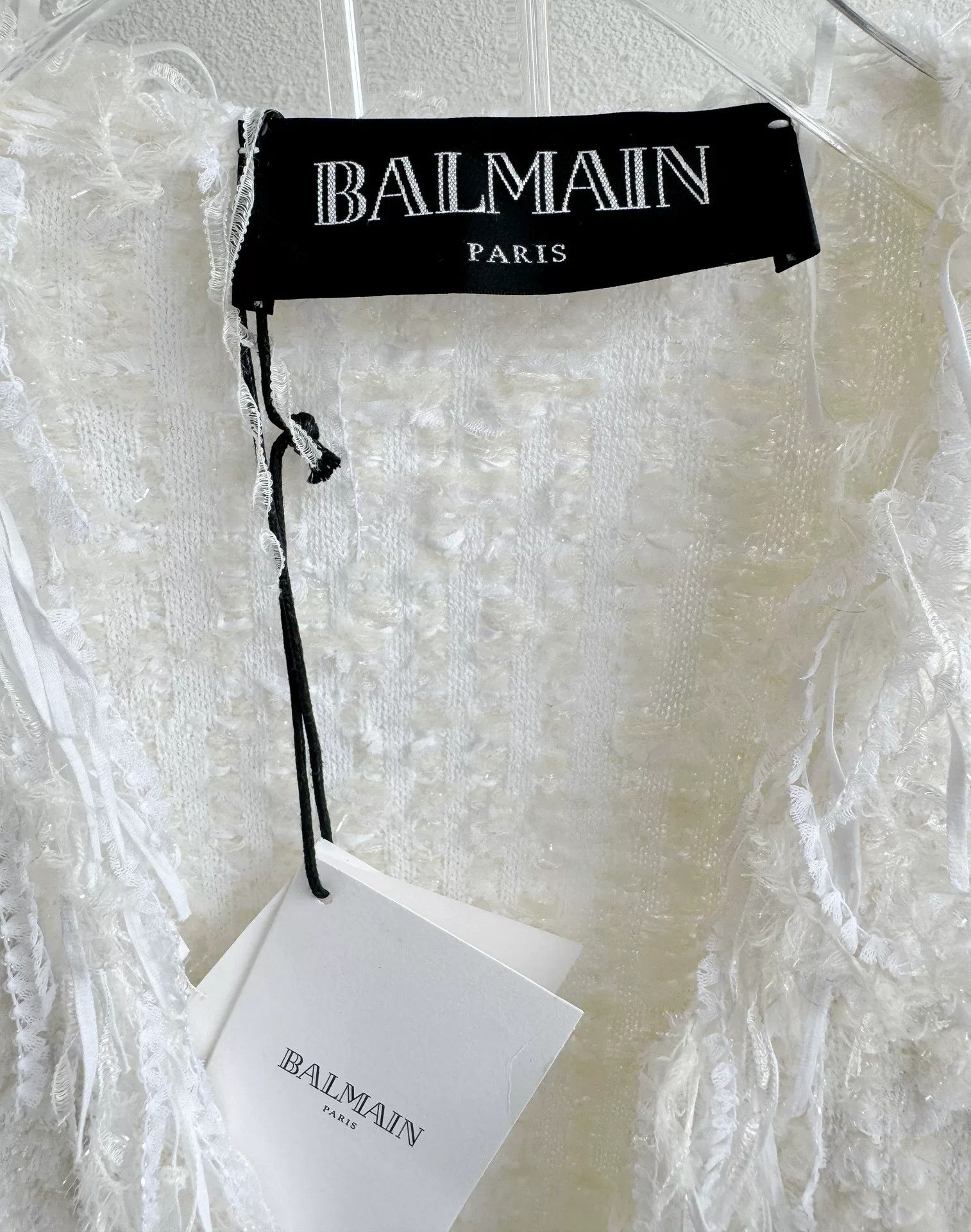 Balmain Balmain White Fringe Jacket Size S / US 4 / IT 40 - 5 Thumbnail