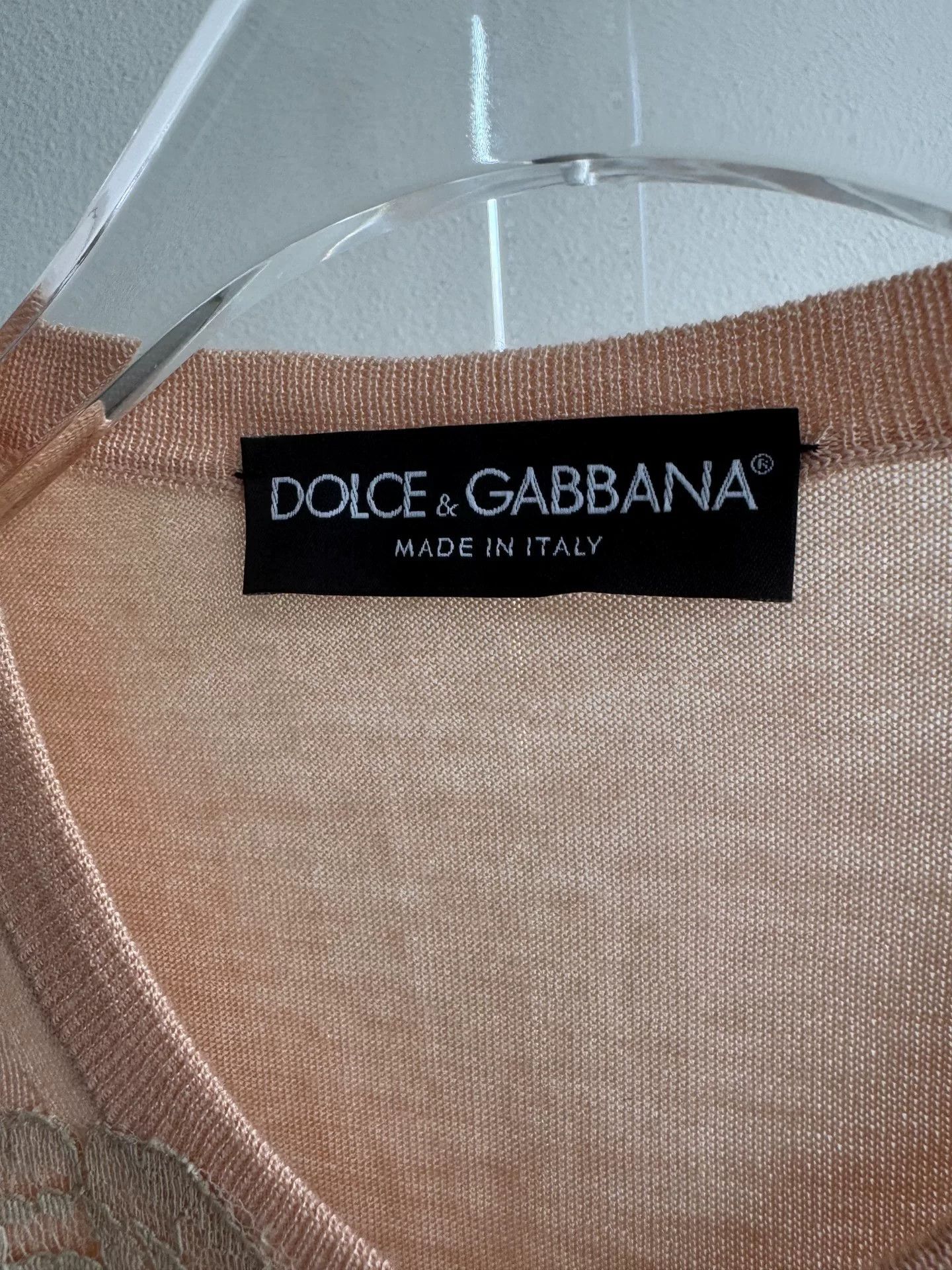 Dolce & Gabbana Pink Lace Cardigan