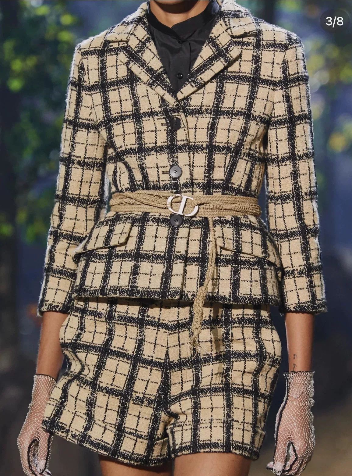 Dior Dior Tweed Check Blazer Size XXS / US 00 / IT 34 - 9 Thumbnail