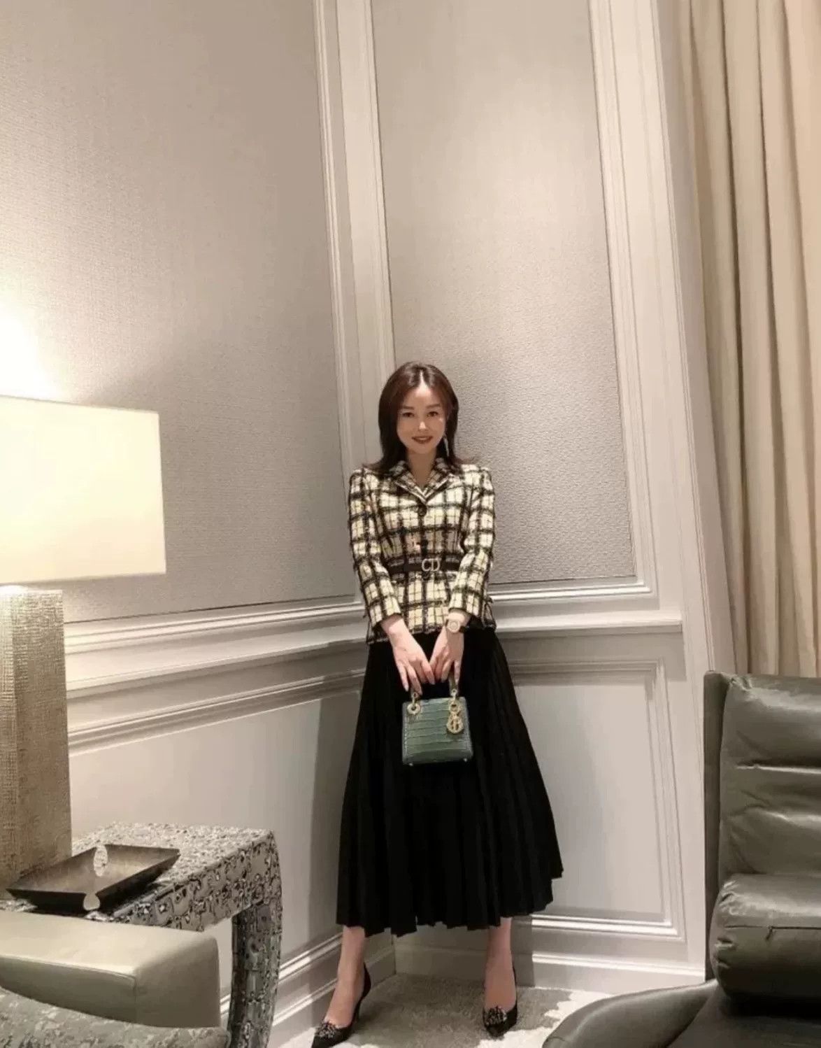 Dior Dior Tweed Check Blazer Size XXS / US 00 / IT 34 - 8 Thumbnail