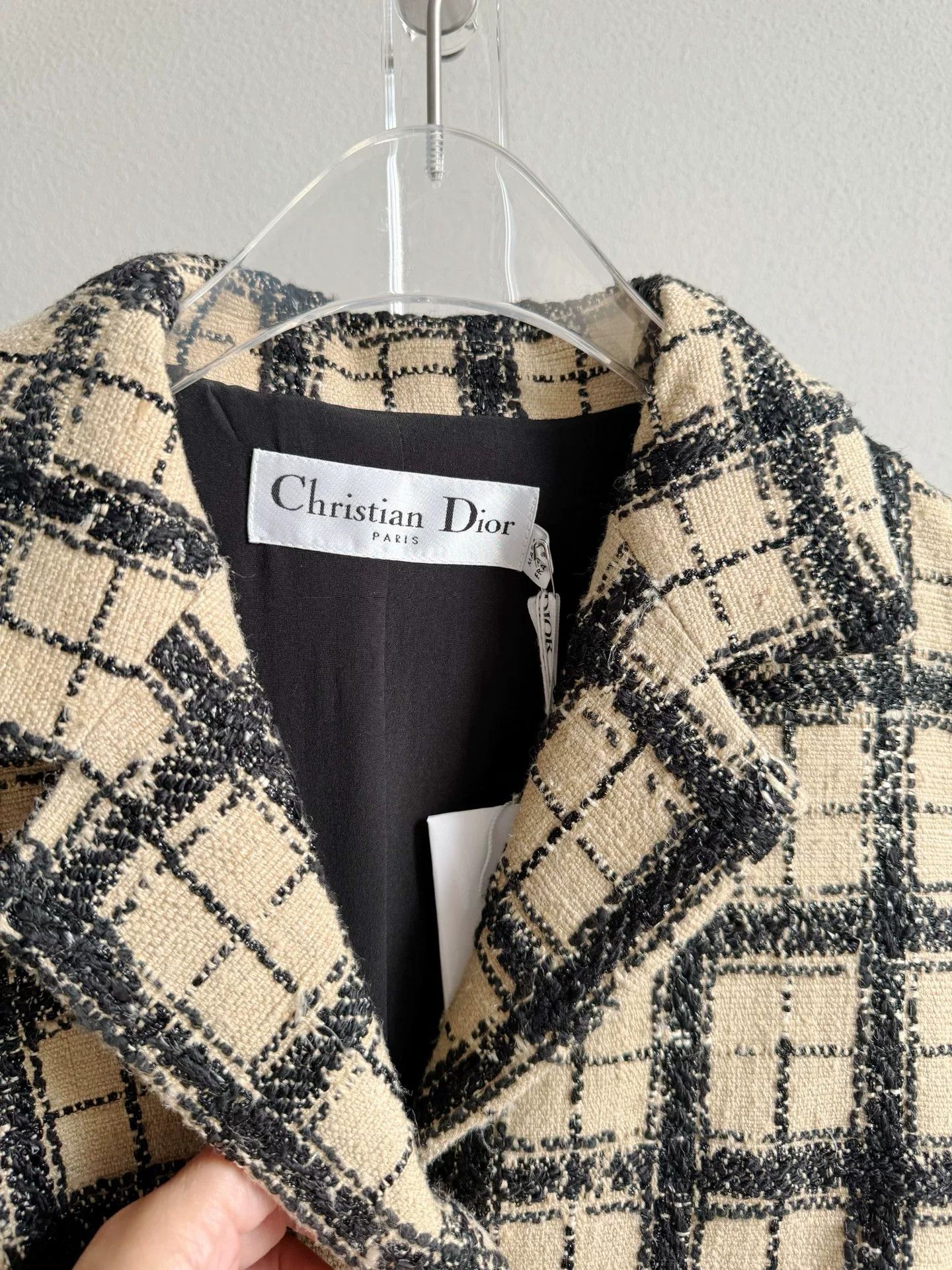 Dior Dior Tweed Check Blazer Size XXS / US 00 / IT 34 - 4 Thumbnail