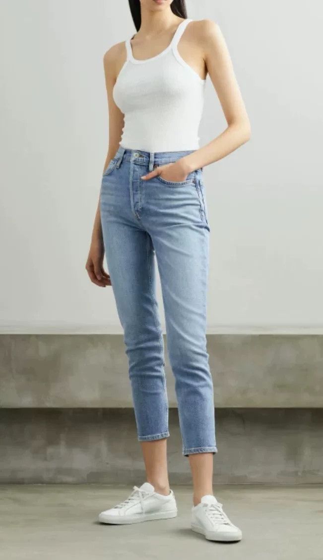 RE/DONE RE/DONE Straight Slim Denim Pants Size 24" / US 00 / IT 34 - 3 Thumbnail