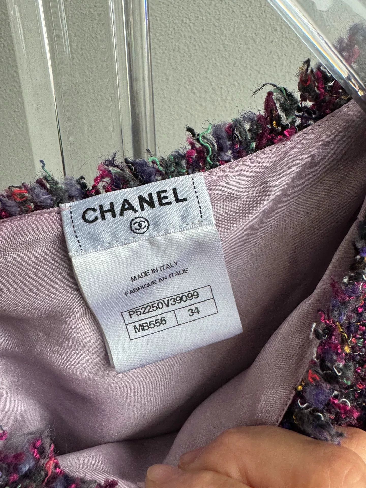 Chanel Chanel Purple Tweed Skirt Set Size XXS / US 00 / IT 34 - 5 Thumbnail