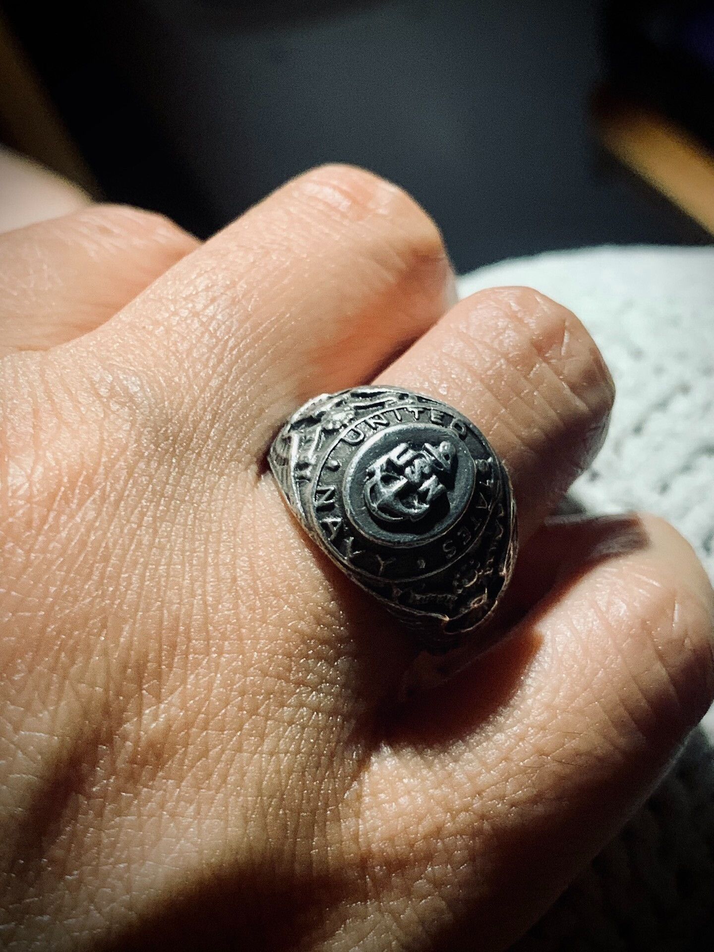 Pherrow's Pherrow's Vintage Navy Ring in Silver Size ONE SIZE - 4 Thumbnail