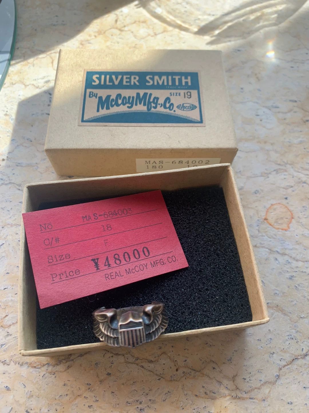 The Real McCoy's The Real McCoy's USAF Pilot Ring Size ONE SIZE - 3 Thumbnail
