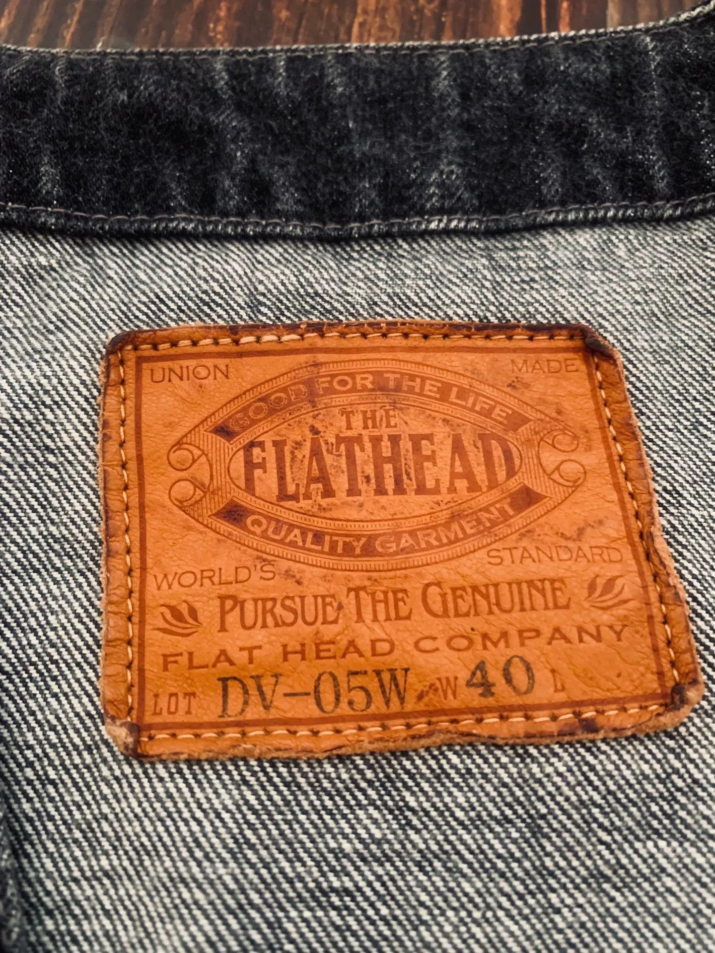 The Flat Head Flat Head Motorcycle Vest Denim Jacket Size US XXL / EU 58 / 5 - 4 Thumbnail