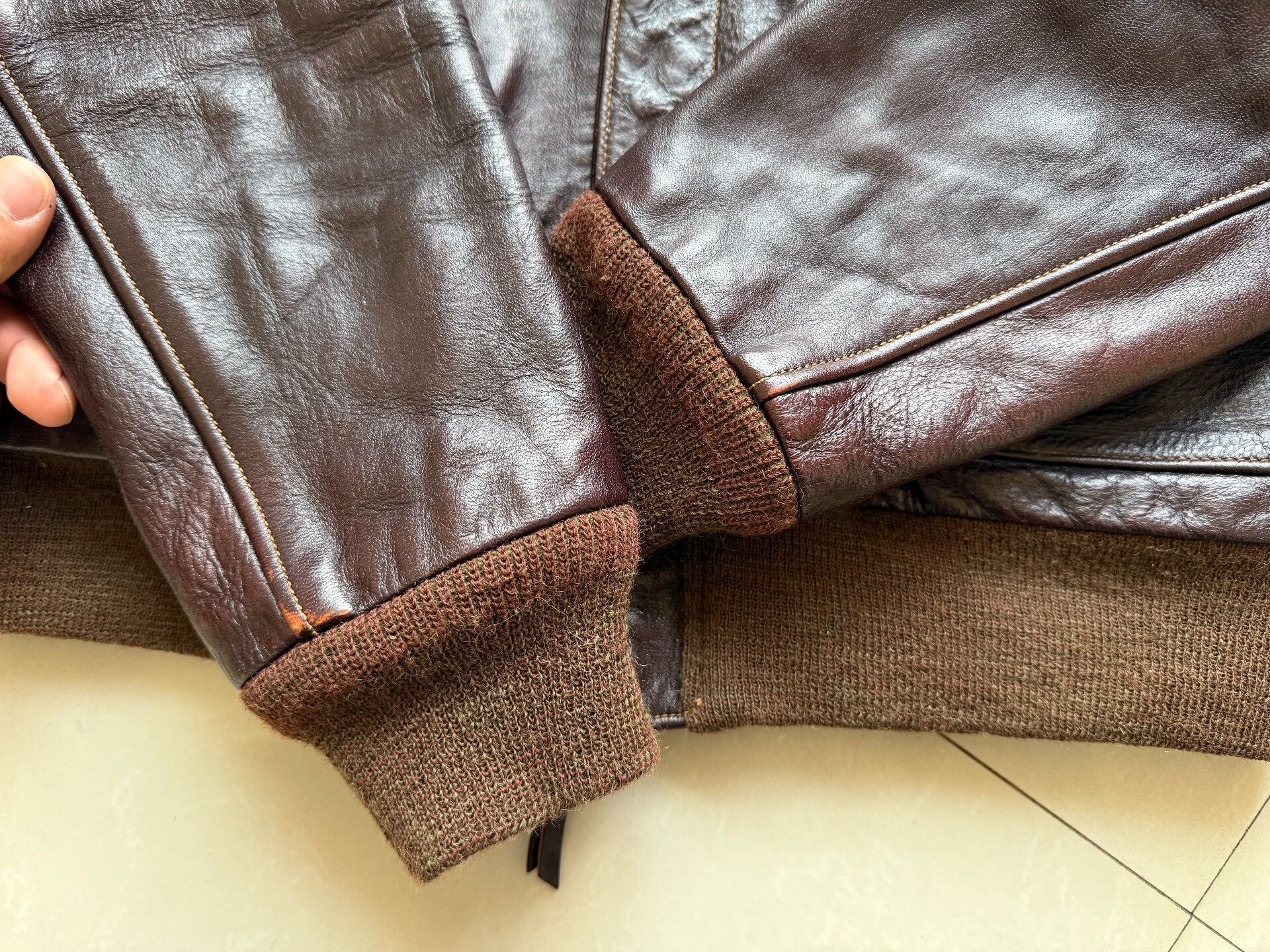 Rainbow Country Vintage Brown Leather Jacket with Unique Details Size US S / EU 44-46 / 1 - 5 Thumbnail