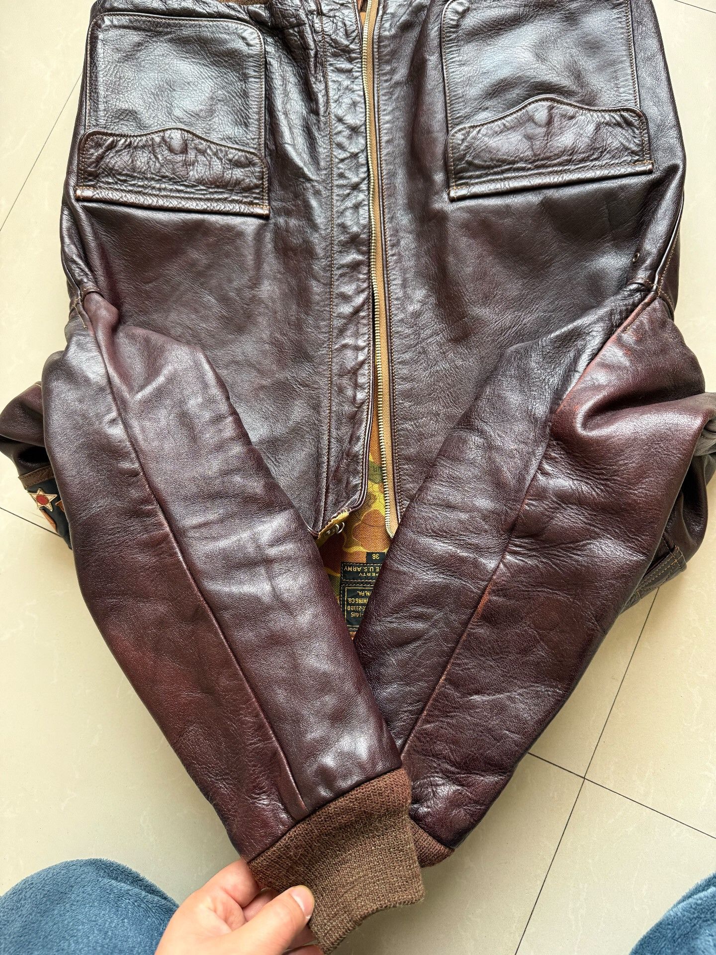 Rainbow Country Vintage Brown Leather Jacket with Unique Details Size US S / EU 44-46 / 1 - 3 Thumbnail