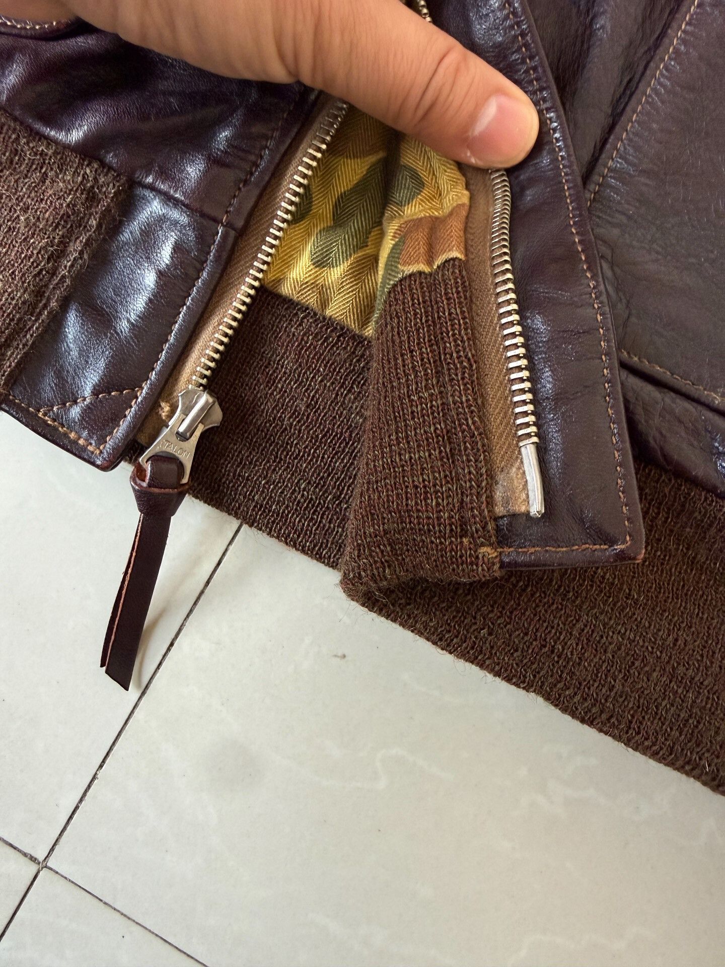 Rainbow Country Vintage Brown Leather Jacket with Unique Details Size US S / EU 44-46 / 1 - 8 Thumbnail