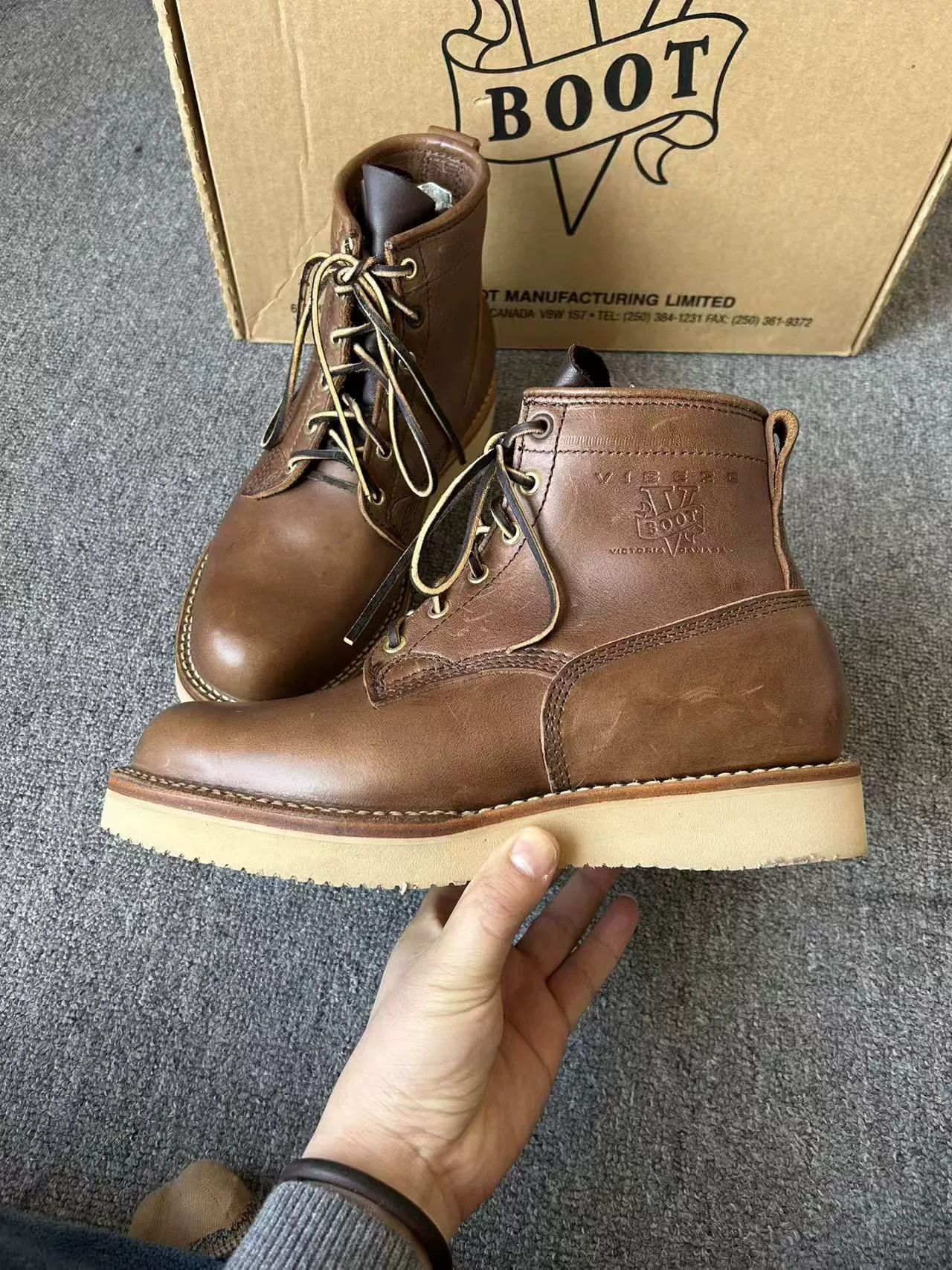 Viberg Viberg Boots UK7.5 Brown Leather Work Boots Size US 9.5 / EU 42-43 - 4 Thumbnail