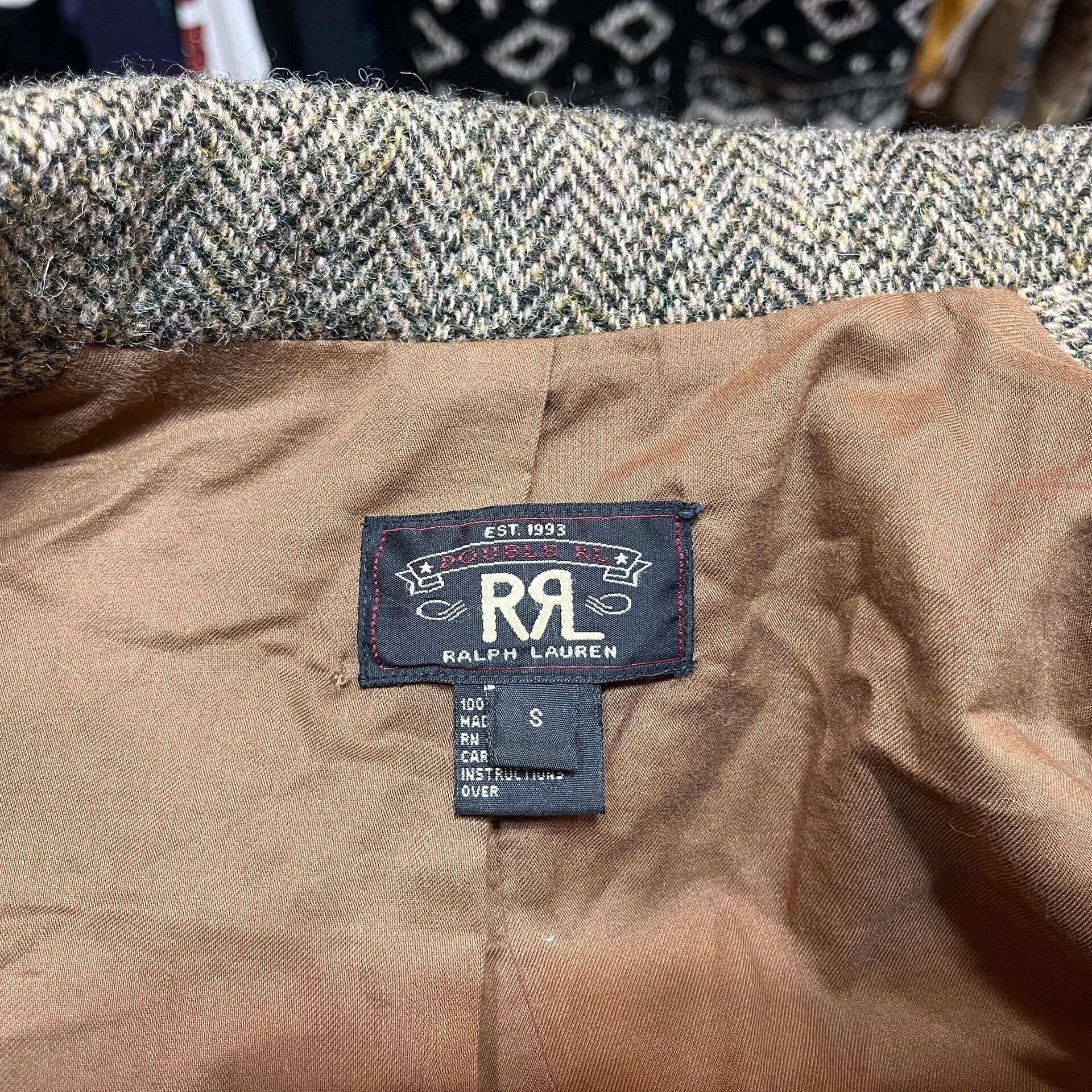 RRL Ralph Lauren RRL Houndstooth Wool Suit Jacket Size US S / EU 44-46 / 1 - 6 Thumbnail