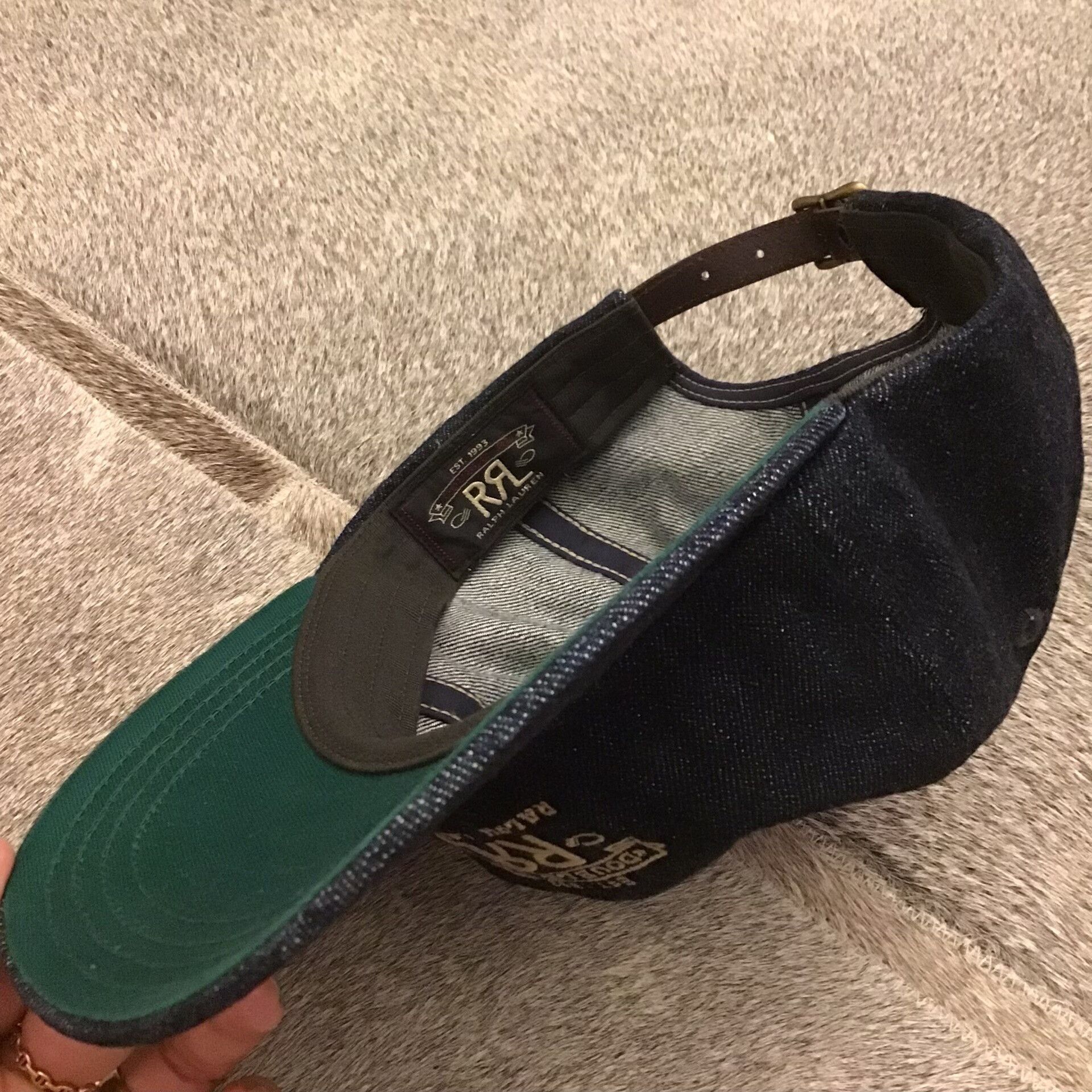 RRL Ralph Lauren RRL Denim Cap with Adjustable Strap Size ONE SIZE - 5 Thumbnail