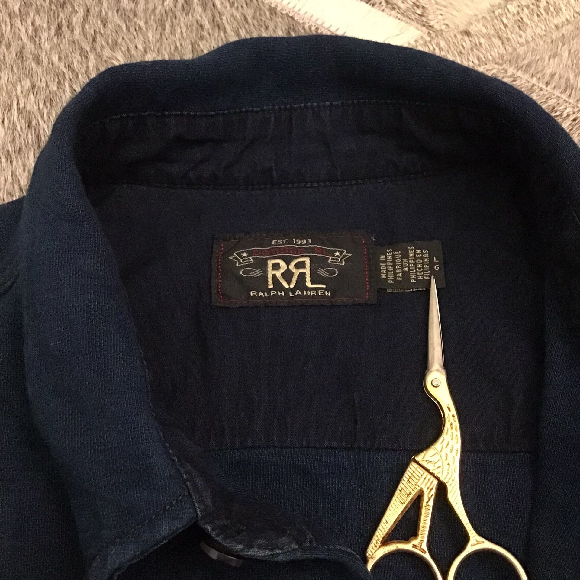RRL Ralph Lauren Ralph Lauren Dark Patterned Shirt Size US L / EU 52-54 / 3 - 5 Thumbnail