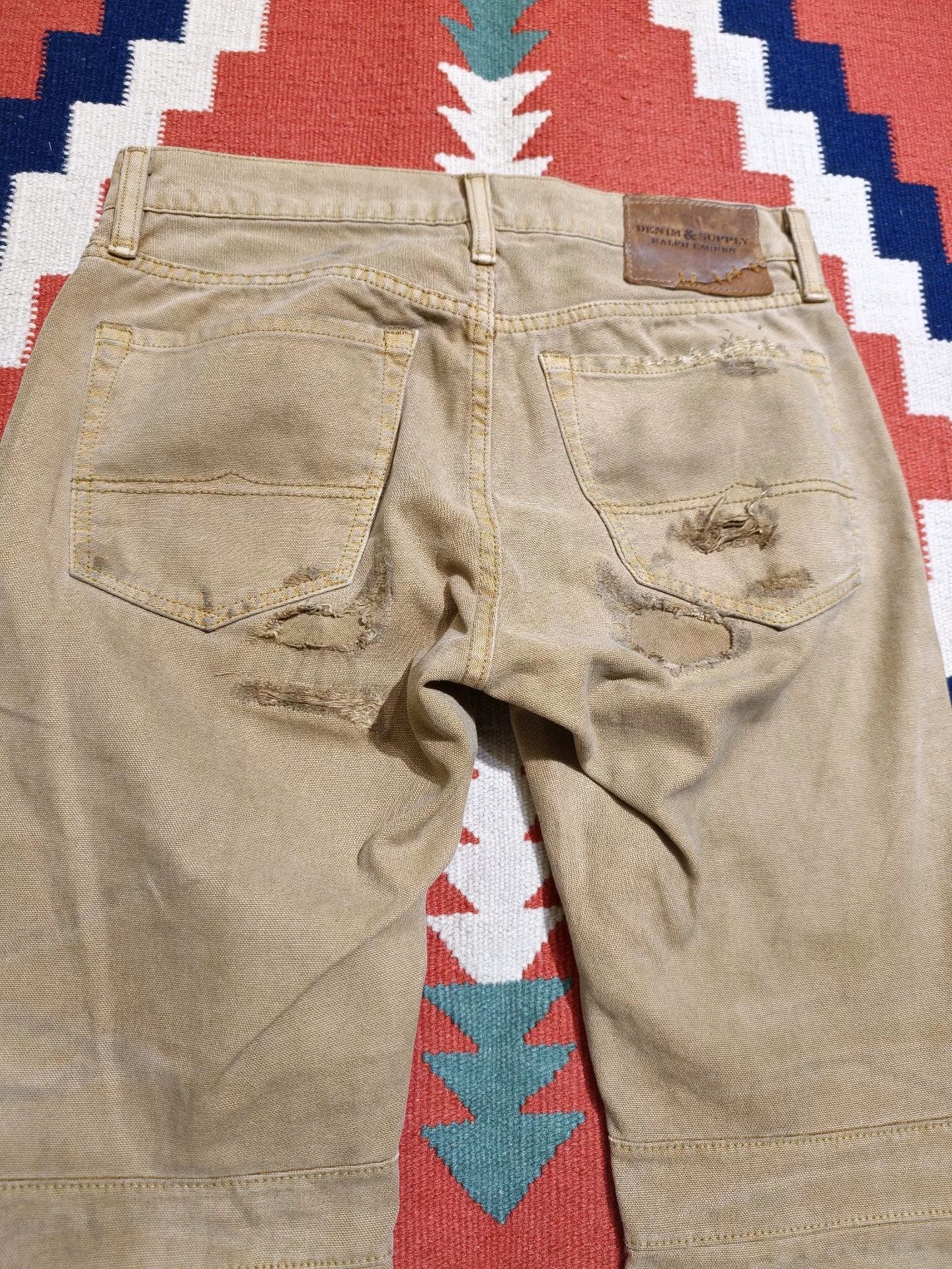 RRL Ralph Lauren RRL Ralph Lauren Distressed Worker Pants Size US 30 / EU 46 - 9 Thumbnail