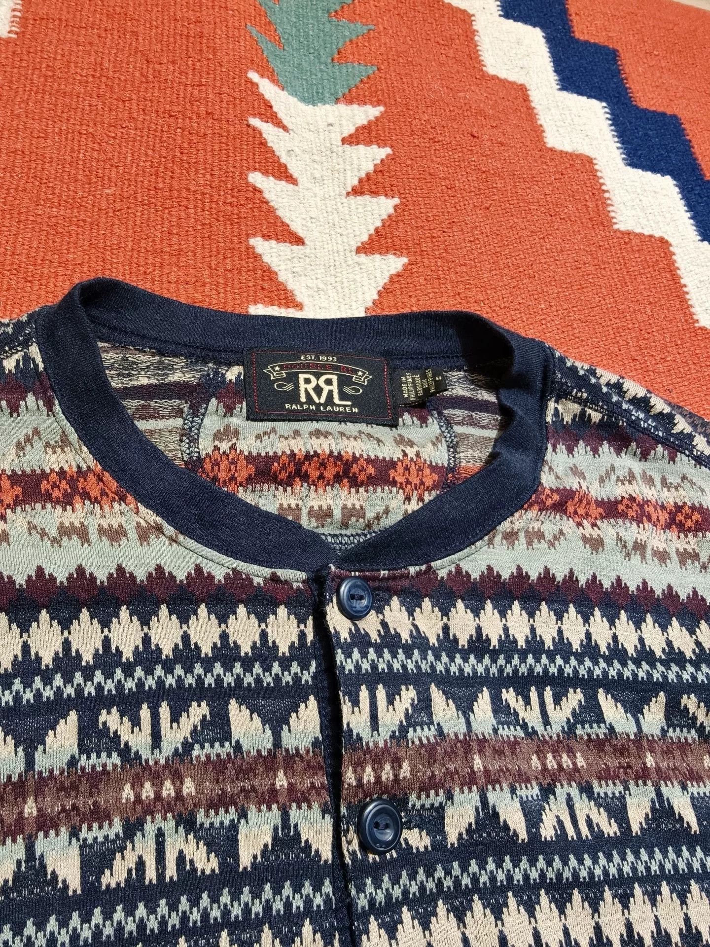 RRL Ralph Lauren RRL Long Sleeve Henley T-Shirt Size US M / EU 48-50 / 2 - 3 Thumbnail