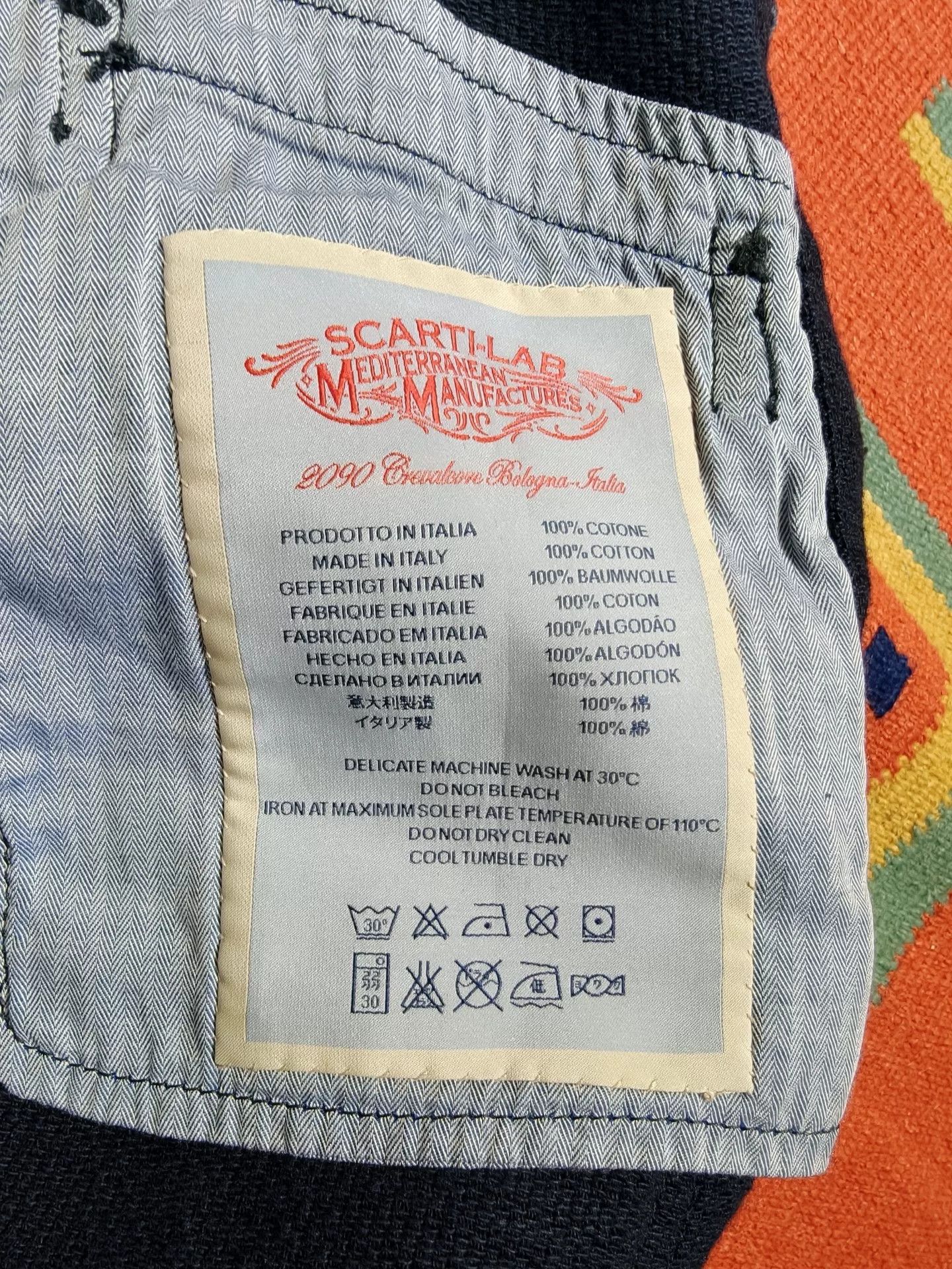 Scarti-Lab Italian Made Classic Blue Dyed Vest Size US M / EU 48-50 / 2 - 8 Thumbnail