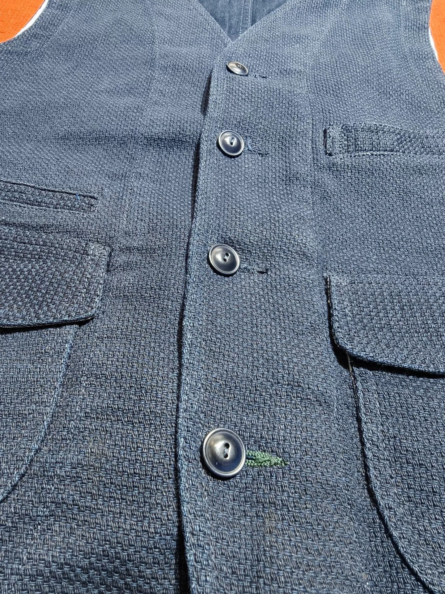 Scarti-Lab Italian Made Classic Blue Dyed Vest Size US M / EU 48-50 / 2 - 3 Thumbnail