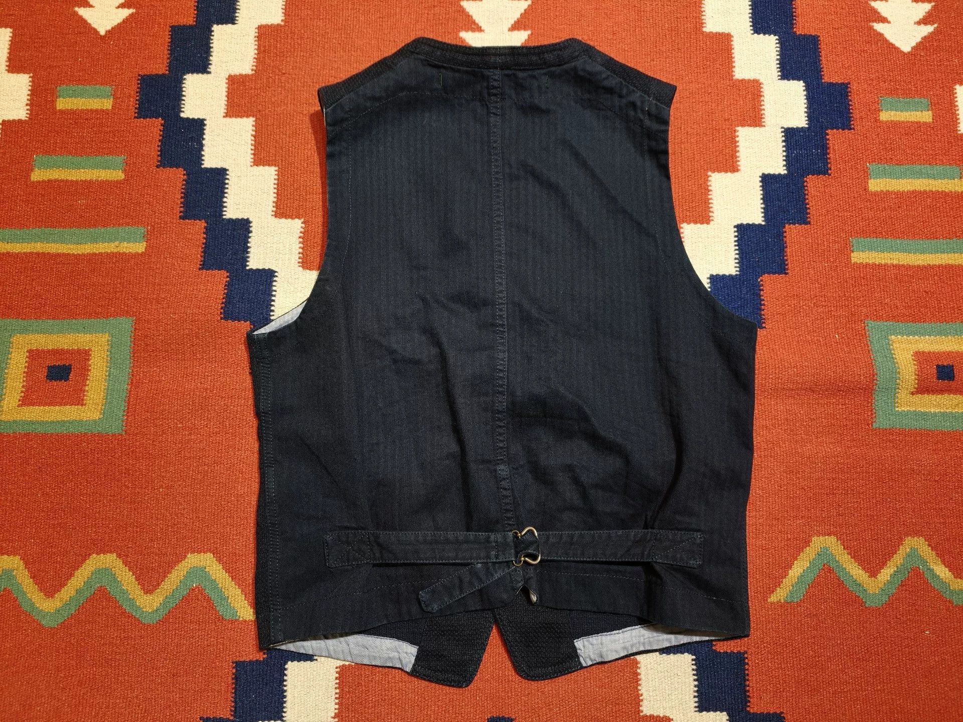 Scarti-Lab Italian Made Classic Blue Dyed Vest Size US M / EU 48-50 / 2 - 9 Thumbnail