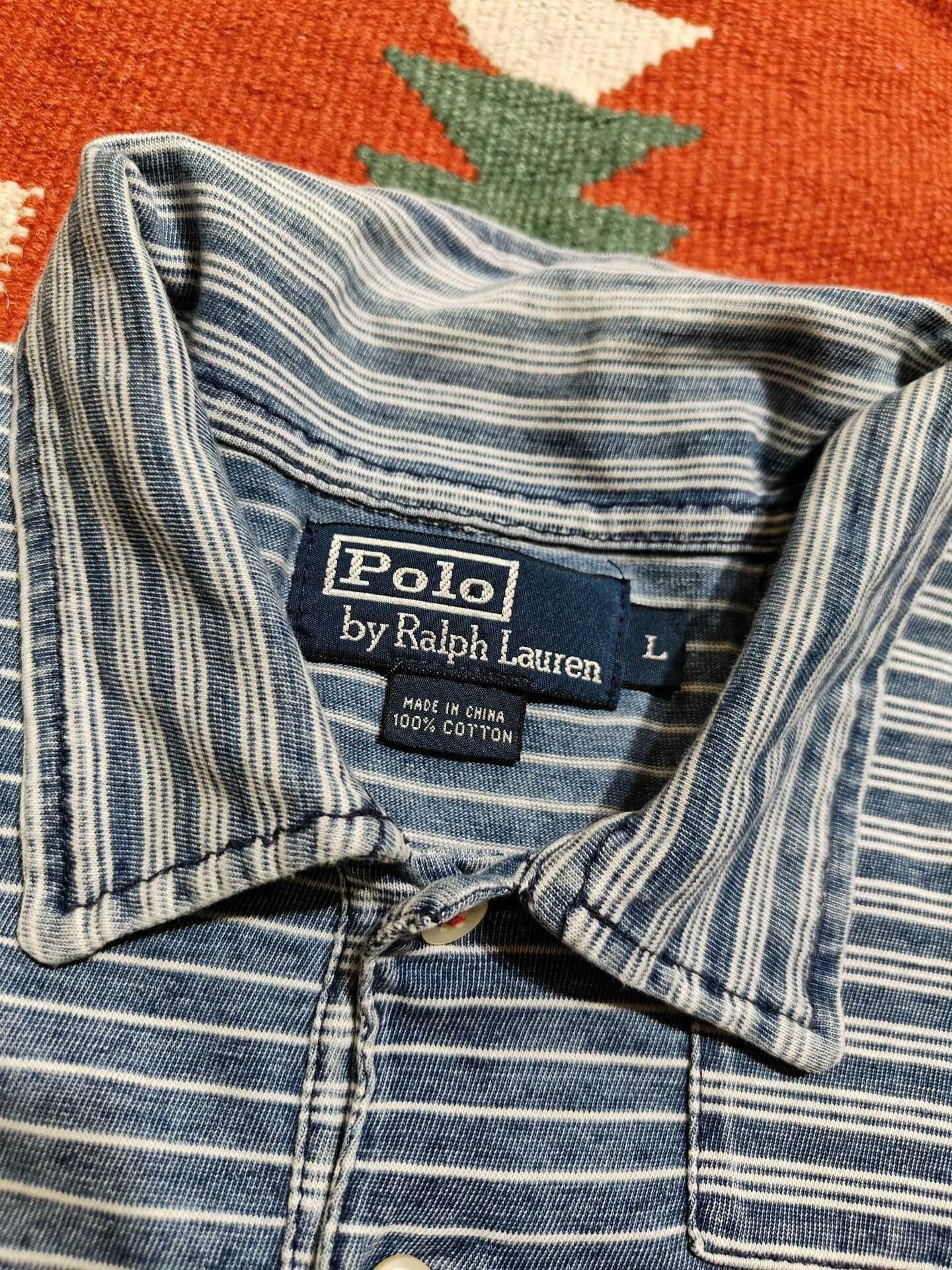 RRL Ralph Lauren Polo Ralph Lauren Patchwork Short Sleeve Tee Size US L / EU 52-54 / 3 - 3 Thumbnail