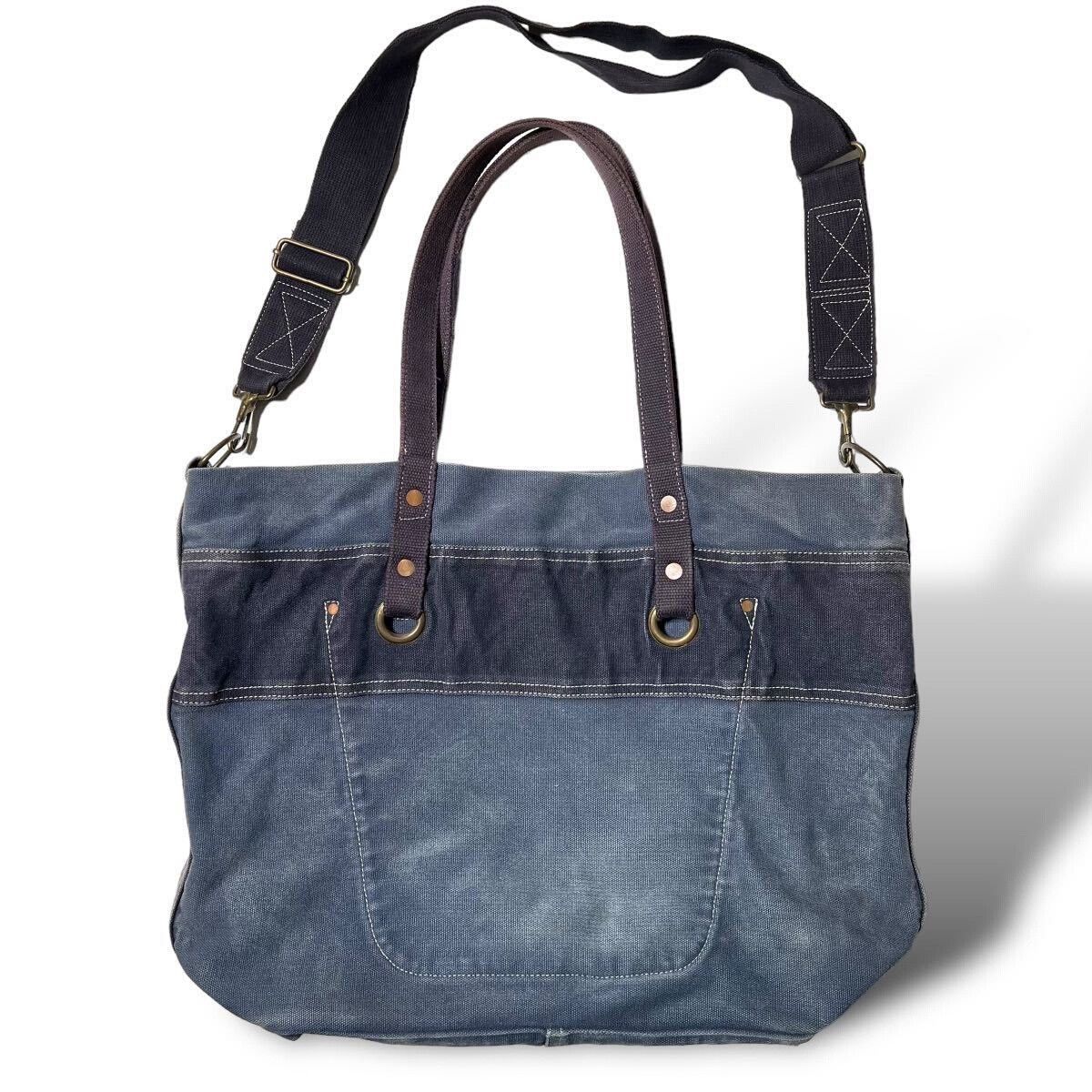 RRL Ralph Lauren US Navy Sailcloth Canvas Tote Bag Size ONE SIZE - 2 Thumbnail