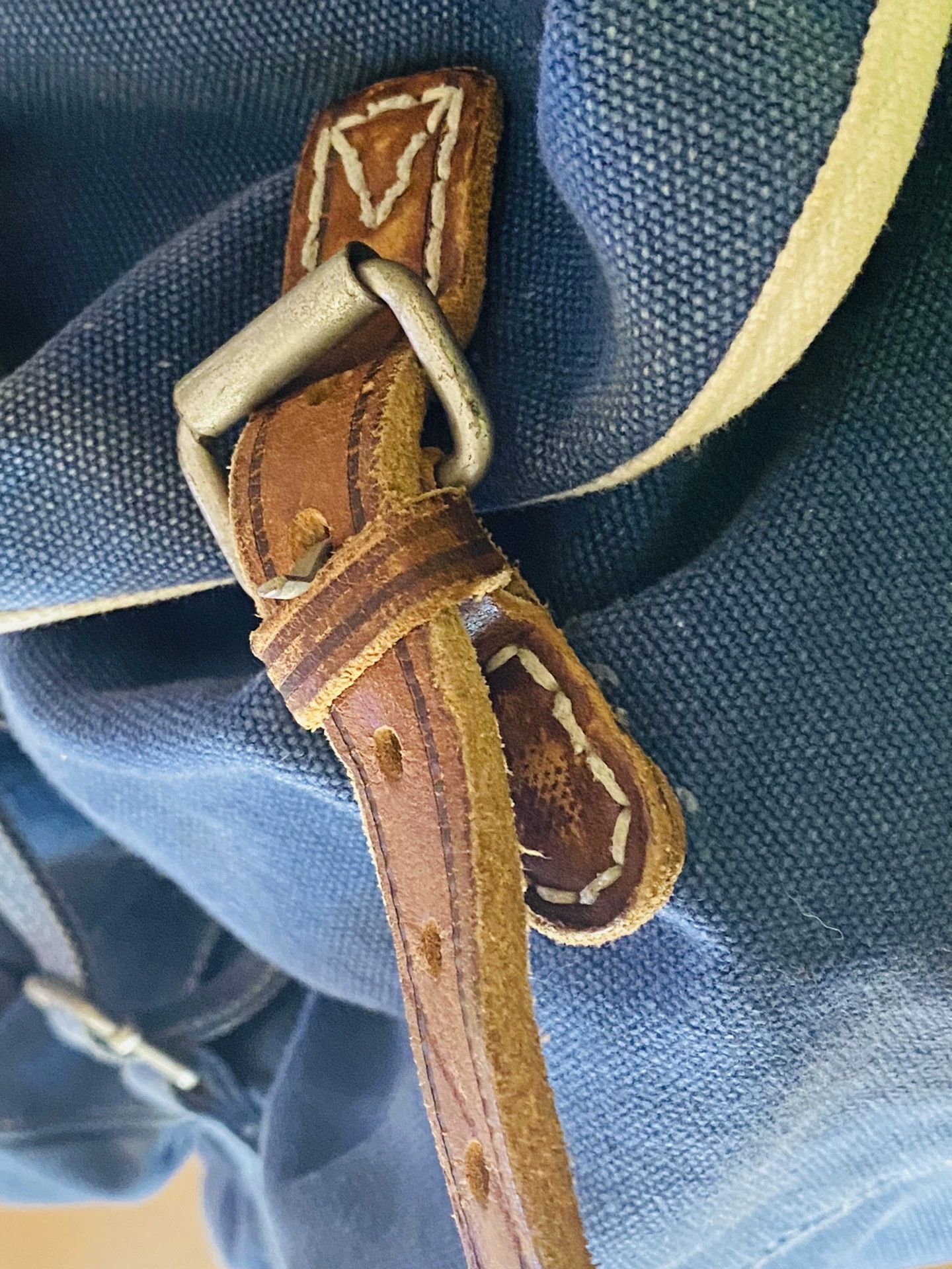RRL Ralph Lauren Double RL Blue Denim Military Style Backpack Size ONE SIZE - 6 Thumbnail